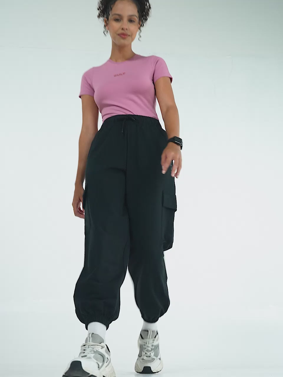 Women's Black Soft Form Loose Fit Joggers