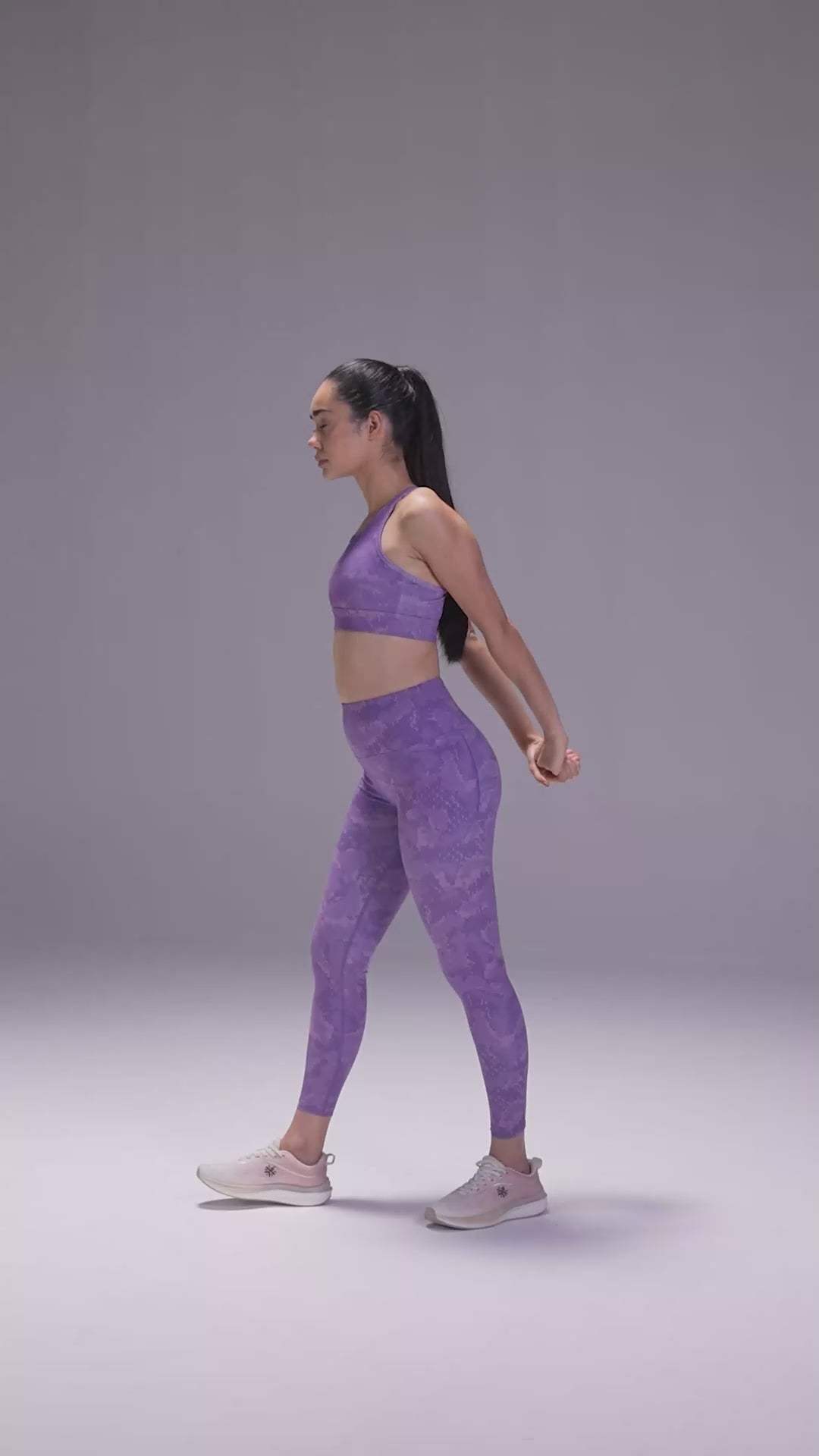 Women's Purple Pacer AOP Comflex Tights