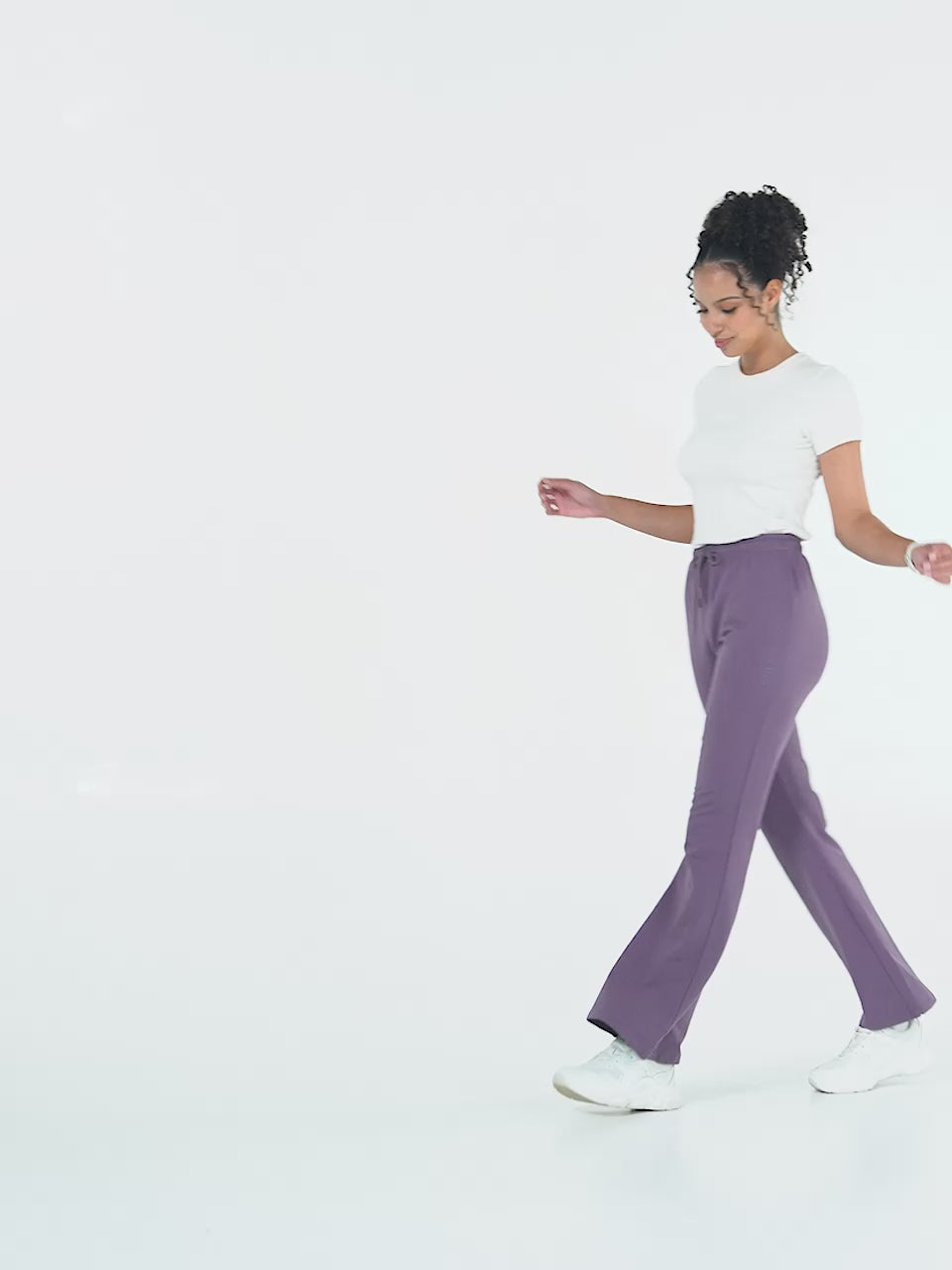 Women's Purple Soft Form Flow Flared Pants