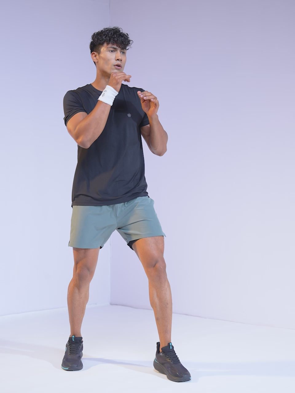 Cult Men's Typhon Running Shoes - Black/Turquoise