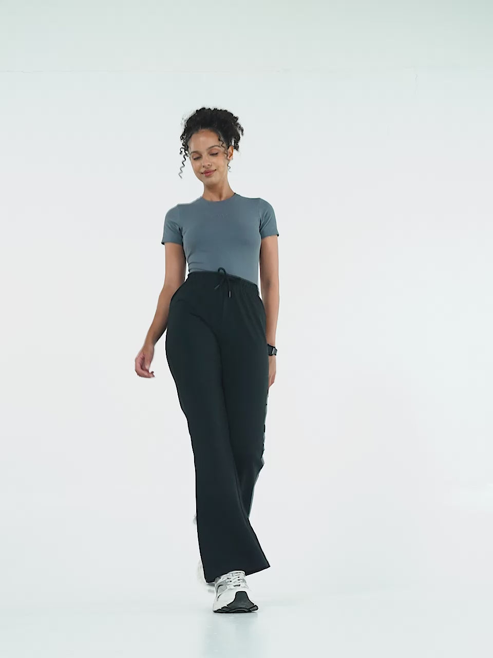 Women's Black Soft Form Flow Flared Pants