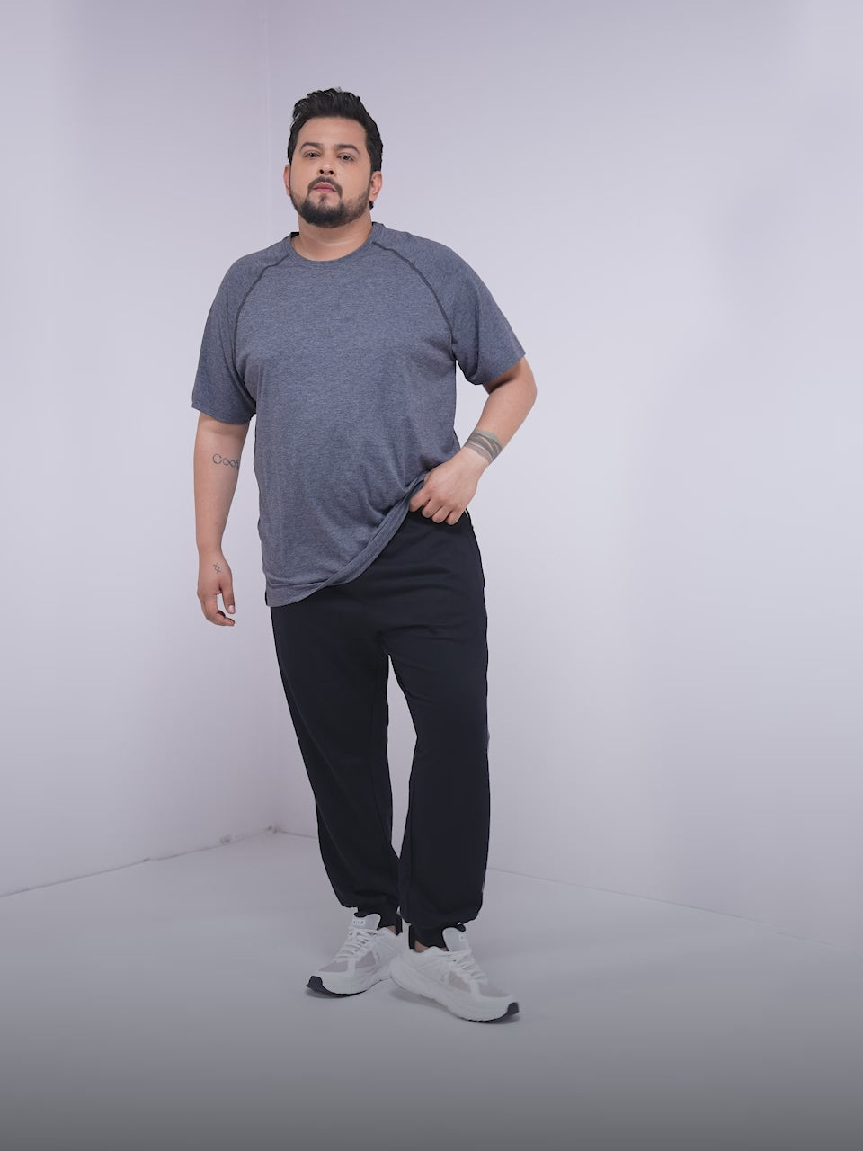 Men's Purple Flex Plus Size COMFORtech Regular fit T-shirt