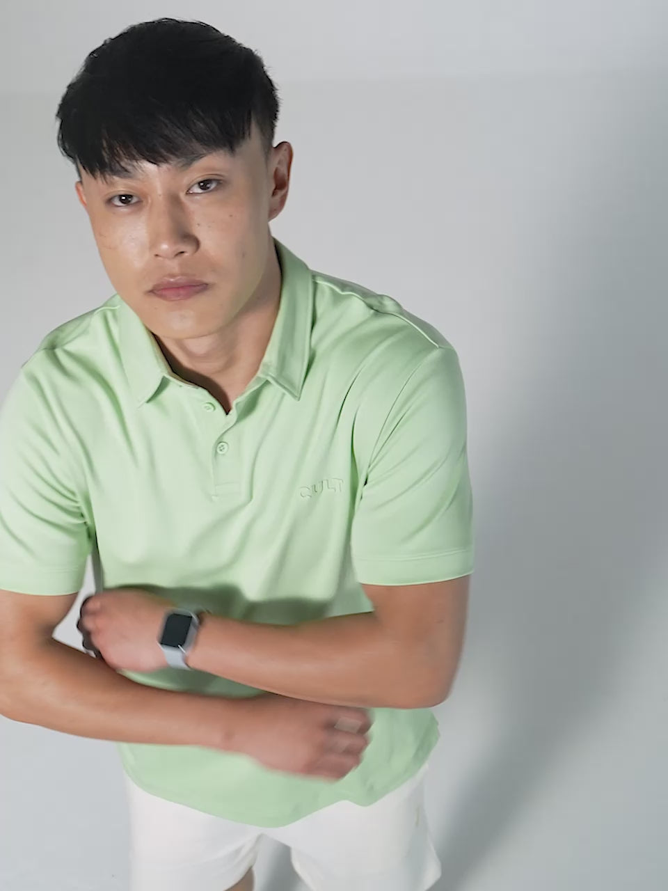 Men's Lime Everyday Luxe Cotton Polo T-shirt