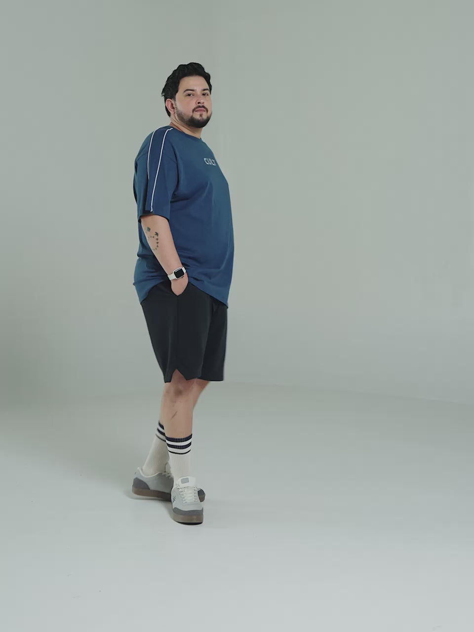 Men's Blue Cult Brand Carrier Plus Size Oversized Fit T-shirt