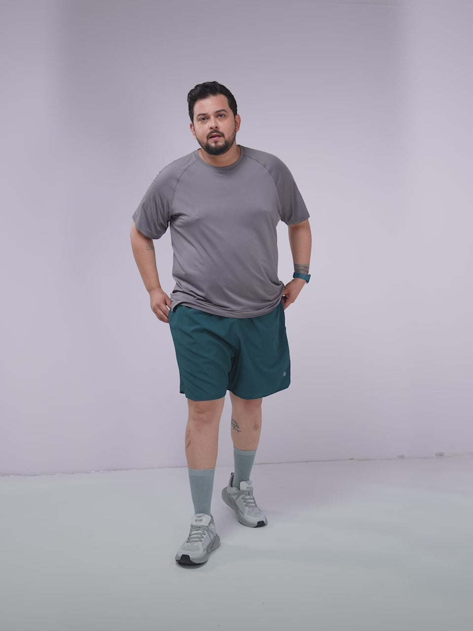 Men's Black Runner's Essential Plus Size Shorts
