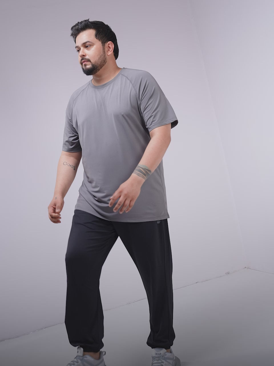 Men's Black Plus Size Night Joggers