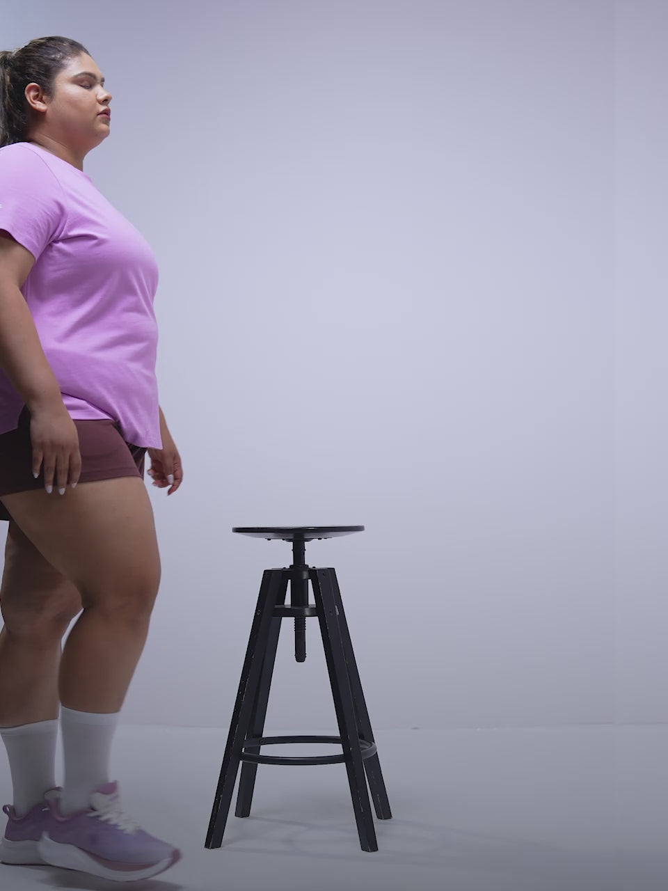 Women's Blue Cotton Plus Size Play Day Regular Fit T-shirt