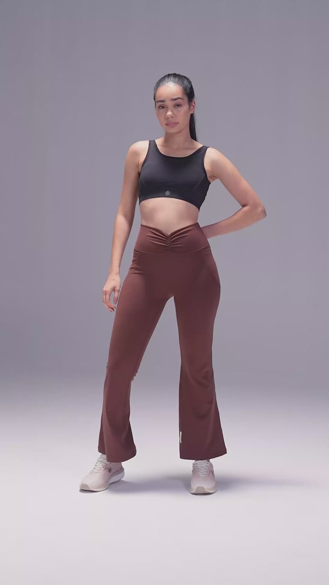 Women's Brown Flow Training COMFlex Flare Pants