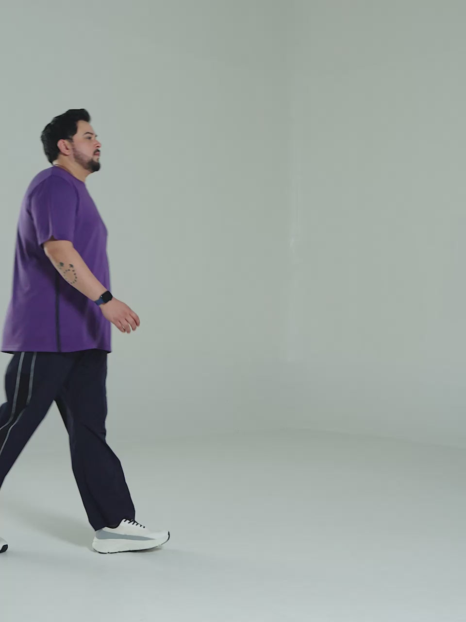 Men's Purple All Format Training Plus Size T-shirt