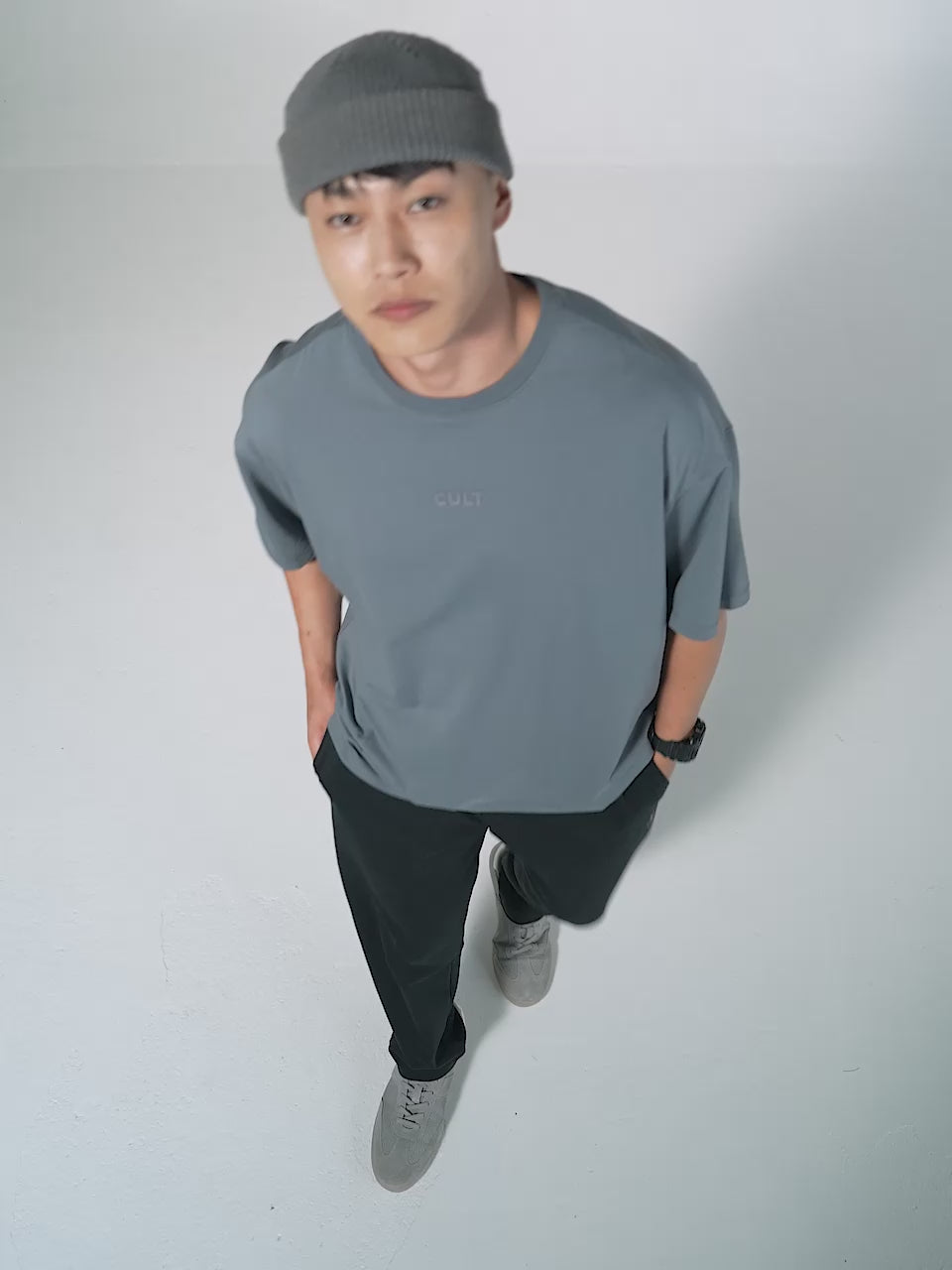 Men's Dark Grey Soft Form Oversized T-shirt