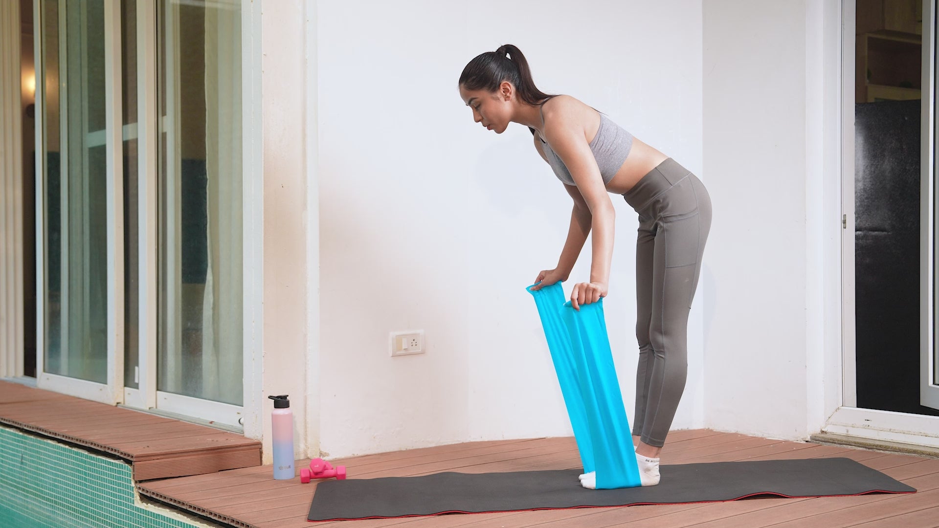 cult Pilates GYM Resistance Band for Fitness, Stretching, Yoga for Men & Women Toning Band Unisex Pack of 3 (Blue, Yellow and Red)