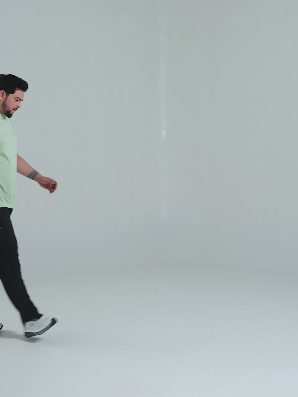 Men's Green Textured Performance Plus Size T-shirt