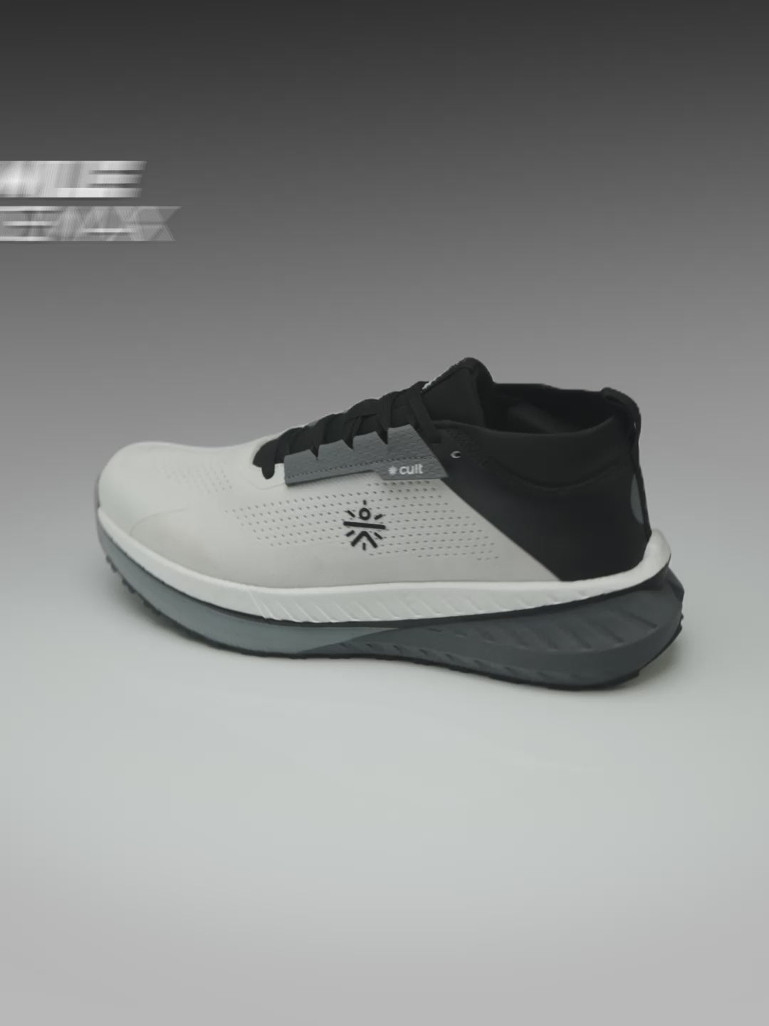 cult Men's GlideMax Trail Running Shoes - White/Black