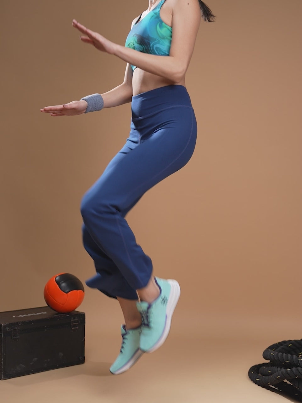 Women's COMFlex Teal Performance Flare Pants