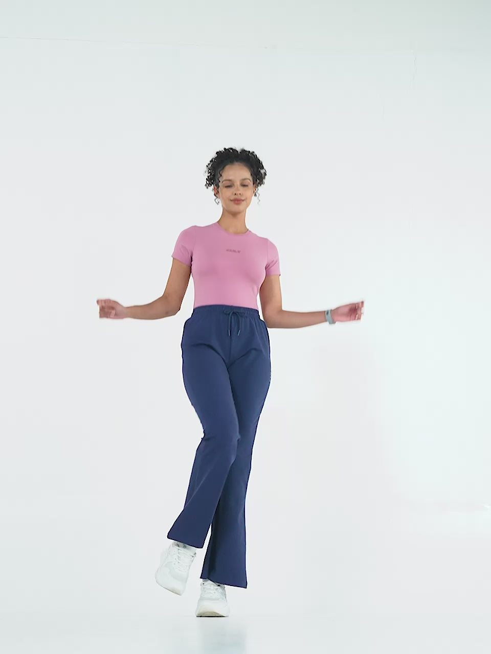 Women's Navy Soft Form Flow Flared Pants