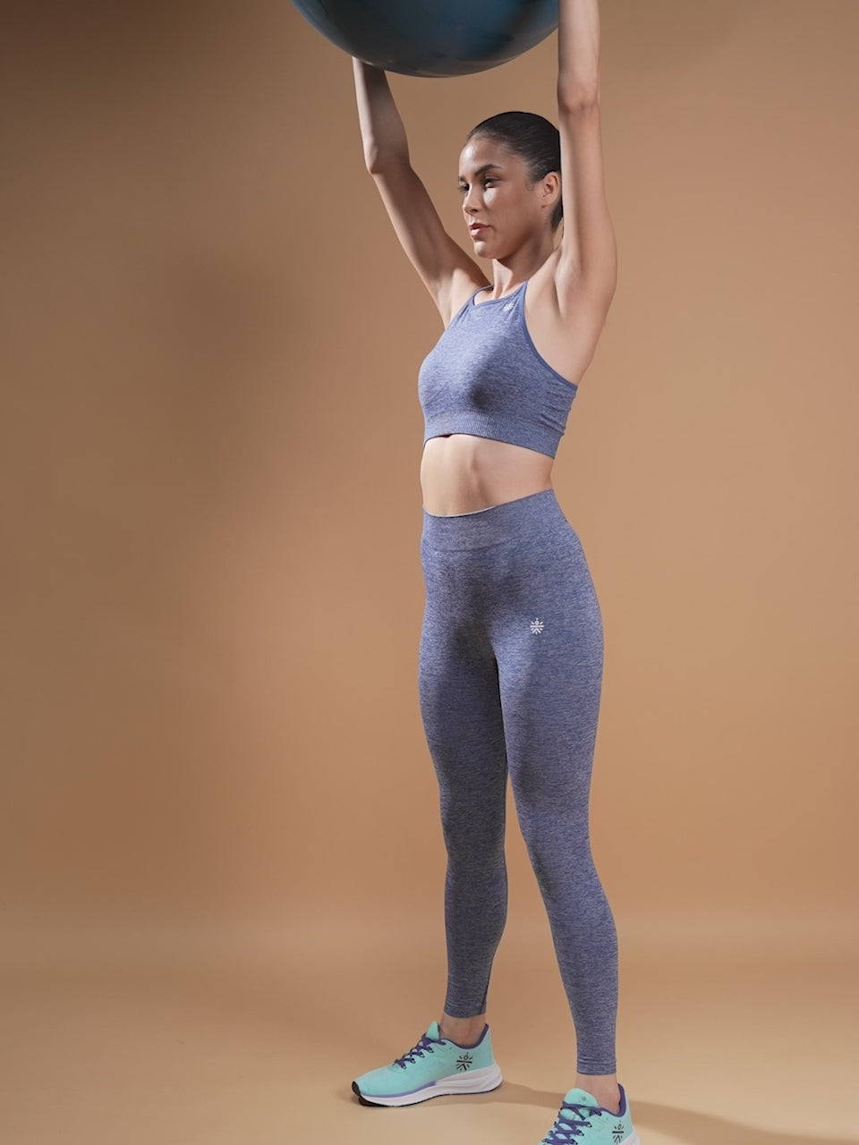 Navy Seamless Medium-Support Sports Bra