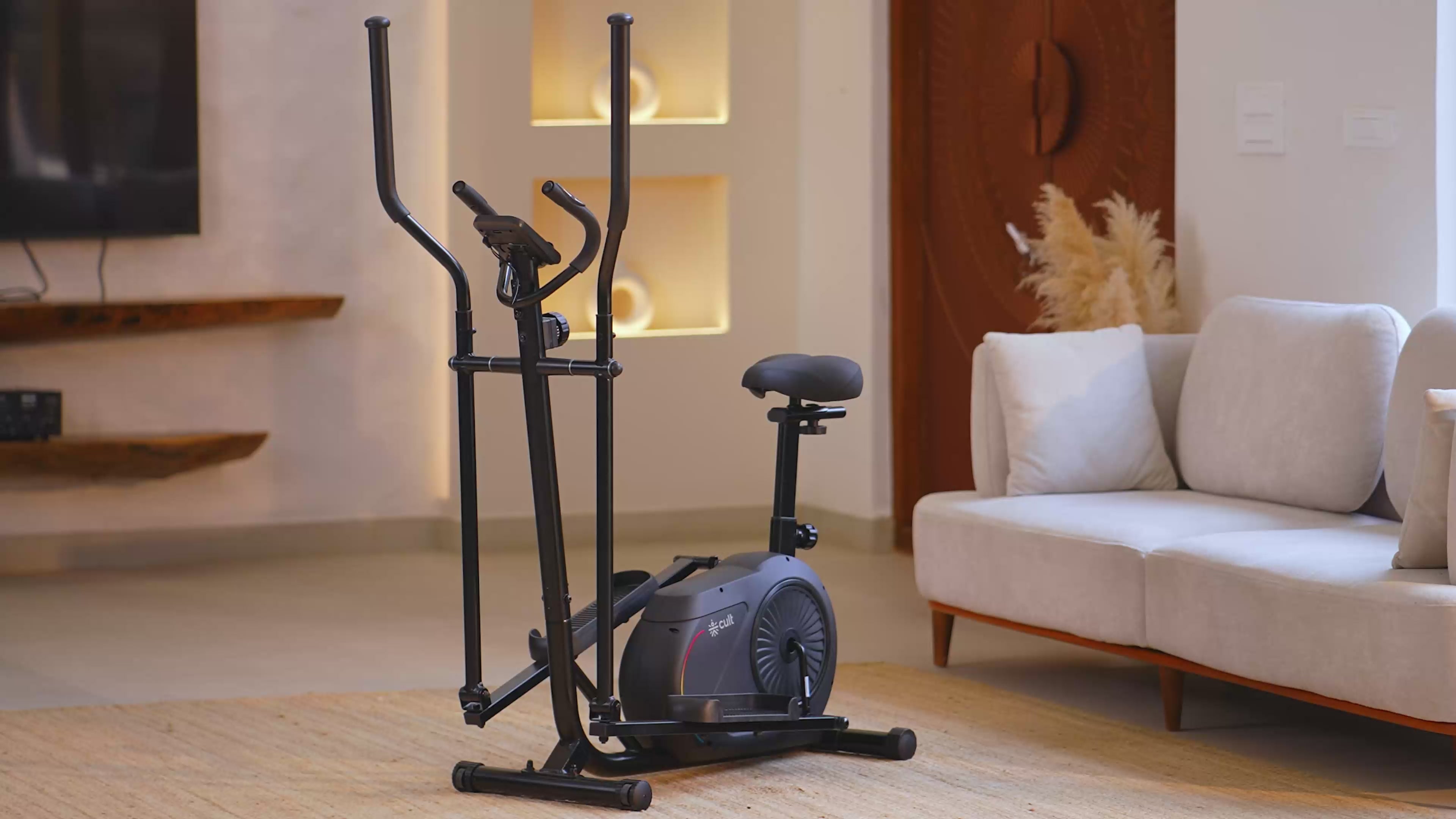 Cult SmartCrossNeo Magnetic Elliptical Trainer | 4Kg Flywheel | Max Weight: 130Kg | Home Use Cross Trainer - Black