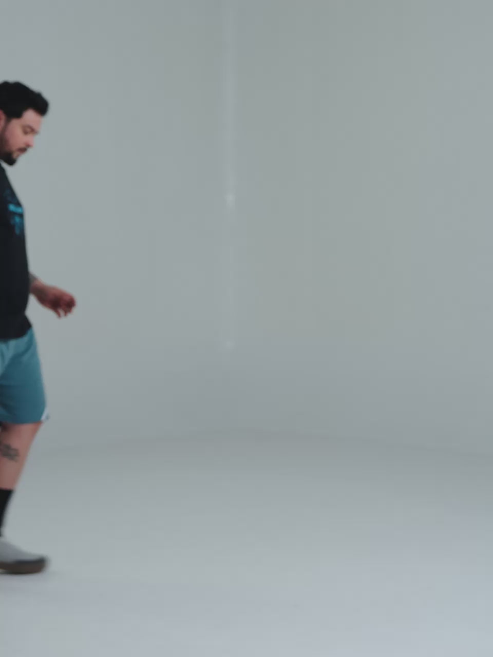Men's Blue Contrast Panel Plus Size Shorts