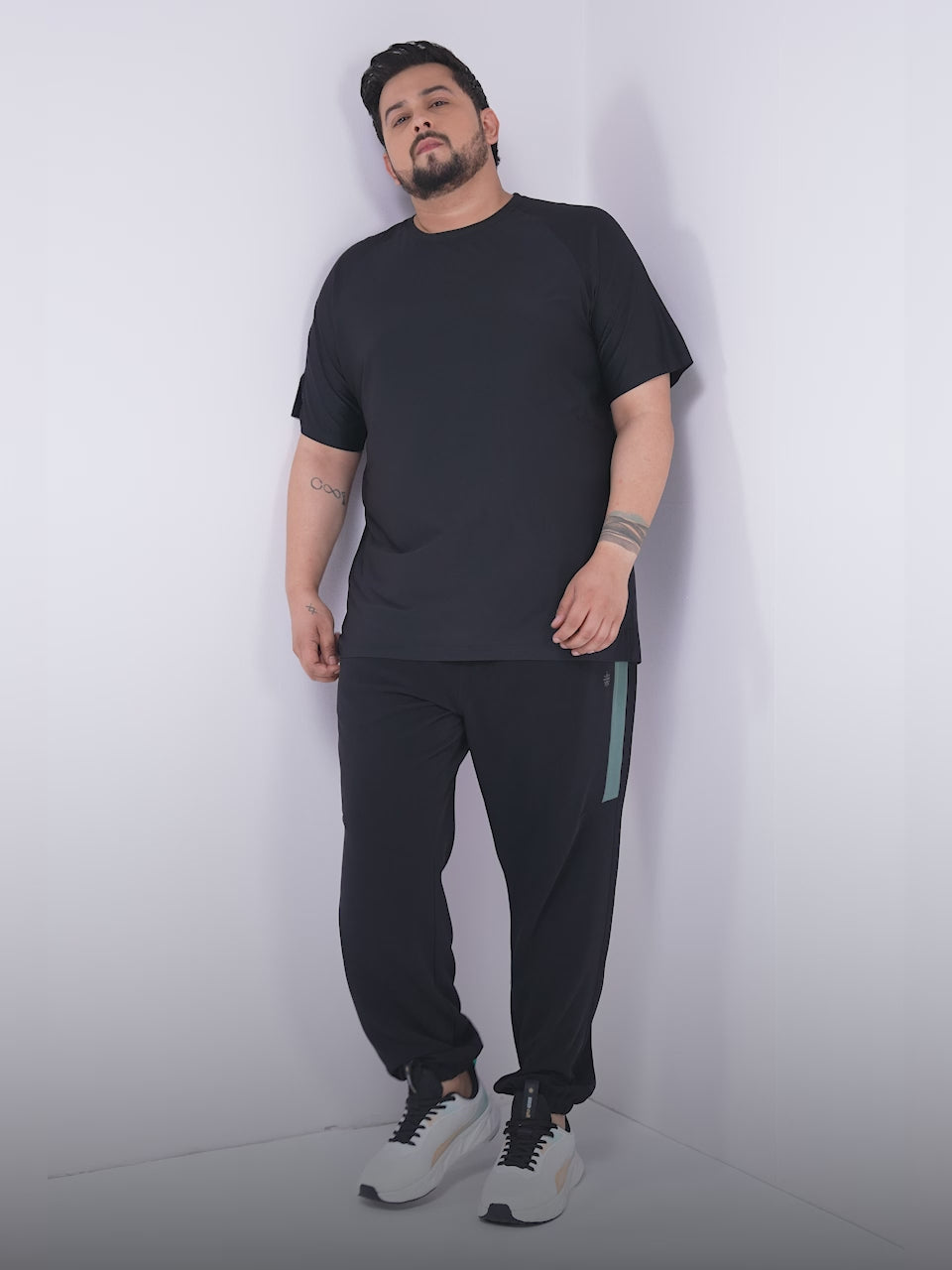 Men's Black Plus Size Training Joggers