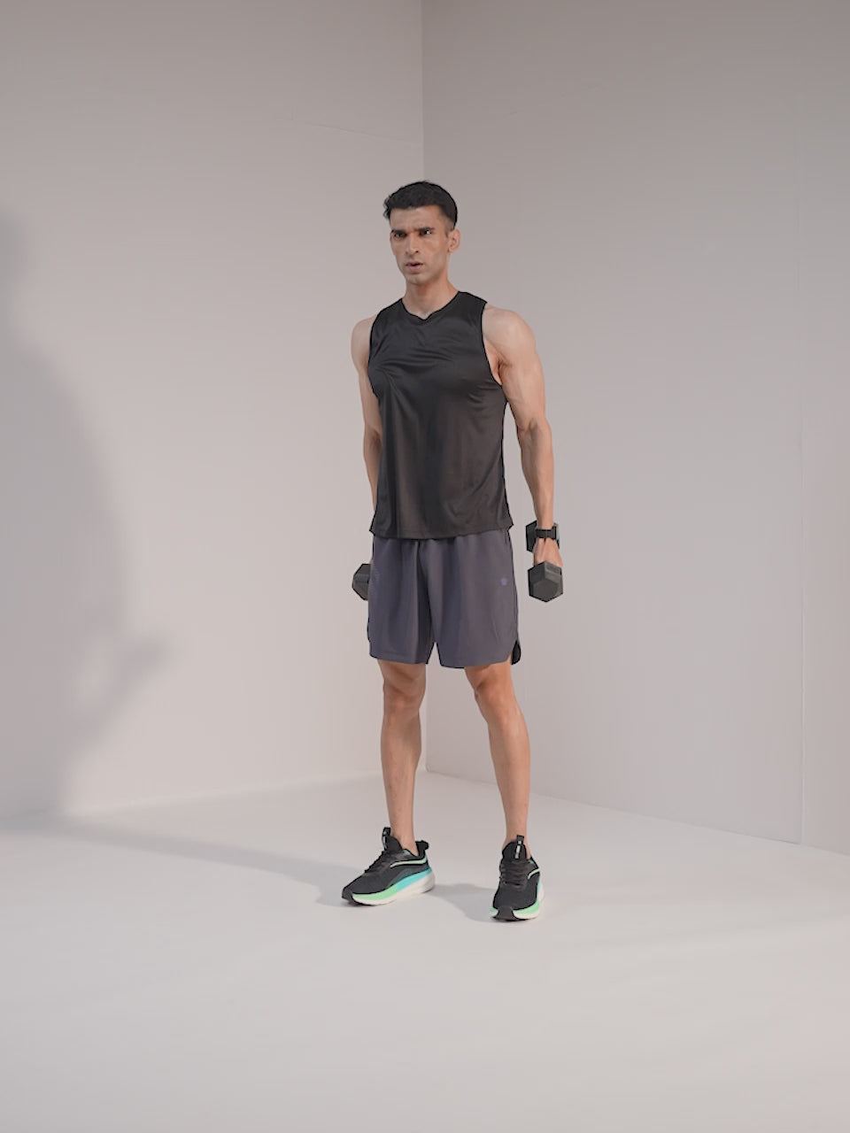 cult Men's Flytor Running Shoes - Black/Sea Green