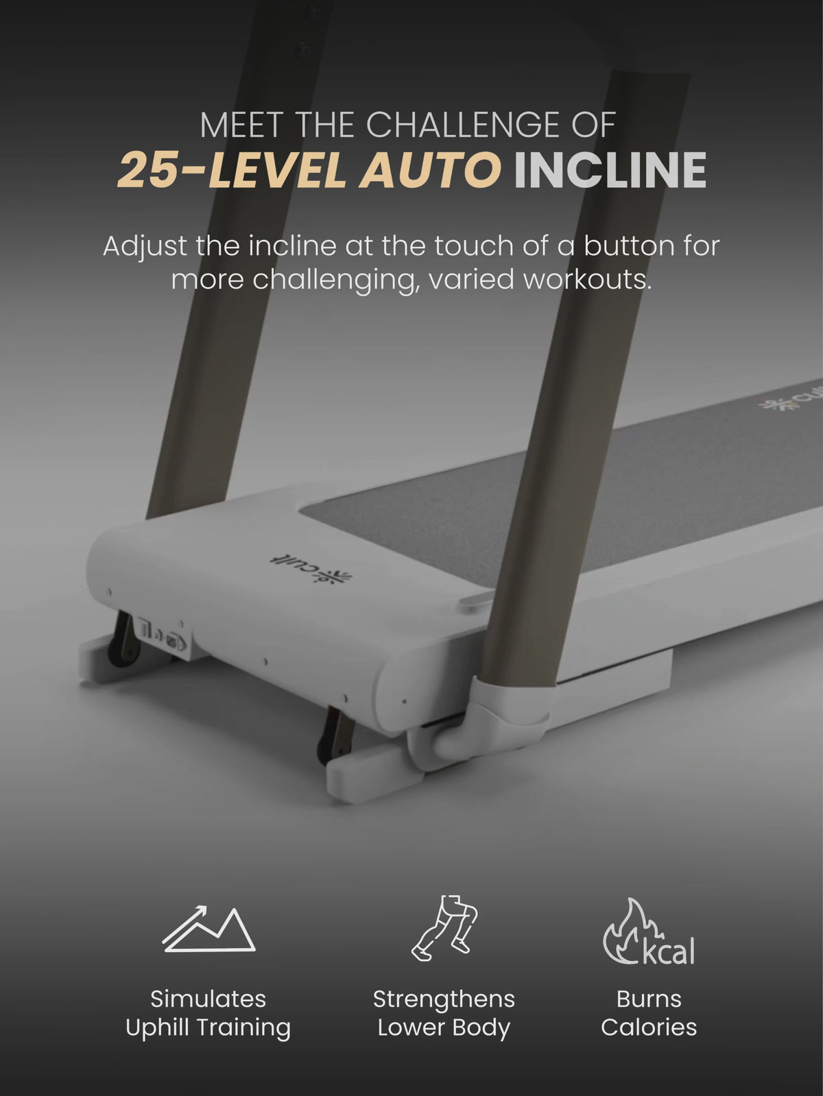 Cult SmartStride CanoasPro 5 HP BLDC Treadmill with 4 Shock Absorbers for Enhanced Cushioning & Reduced Knee Impact |130 kg User Capacity | 25-Level Auto Incline | 16 km/h Max Speed ( White)