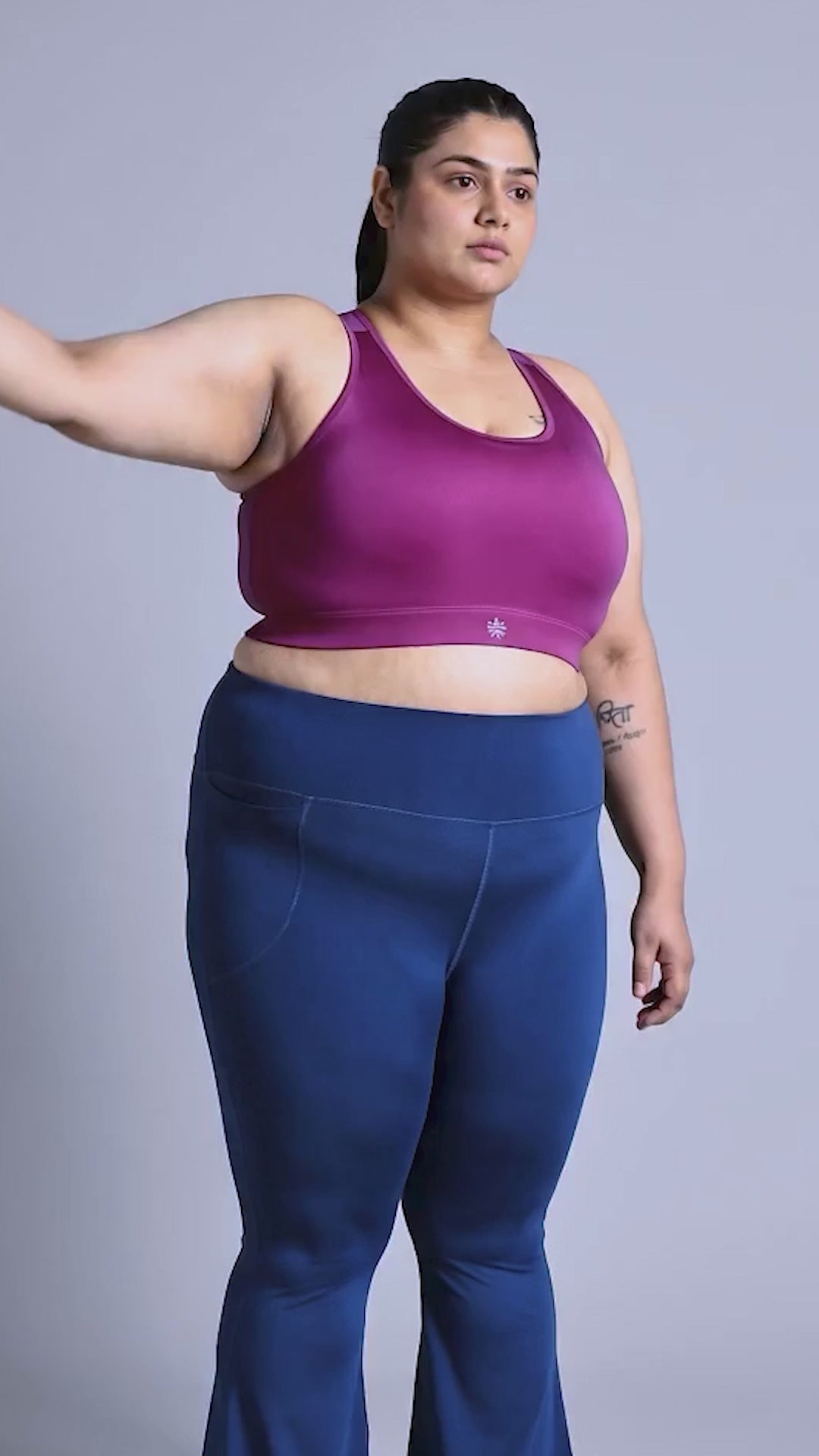 Women's Pink Racerback with Hook High Support Plus Size Sports Bra
