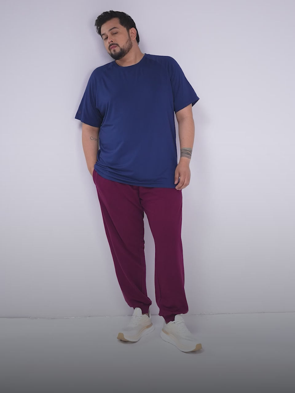 Men's Maroon Plus Size Training Essential Joggers