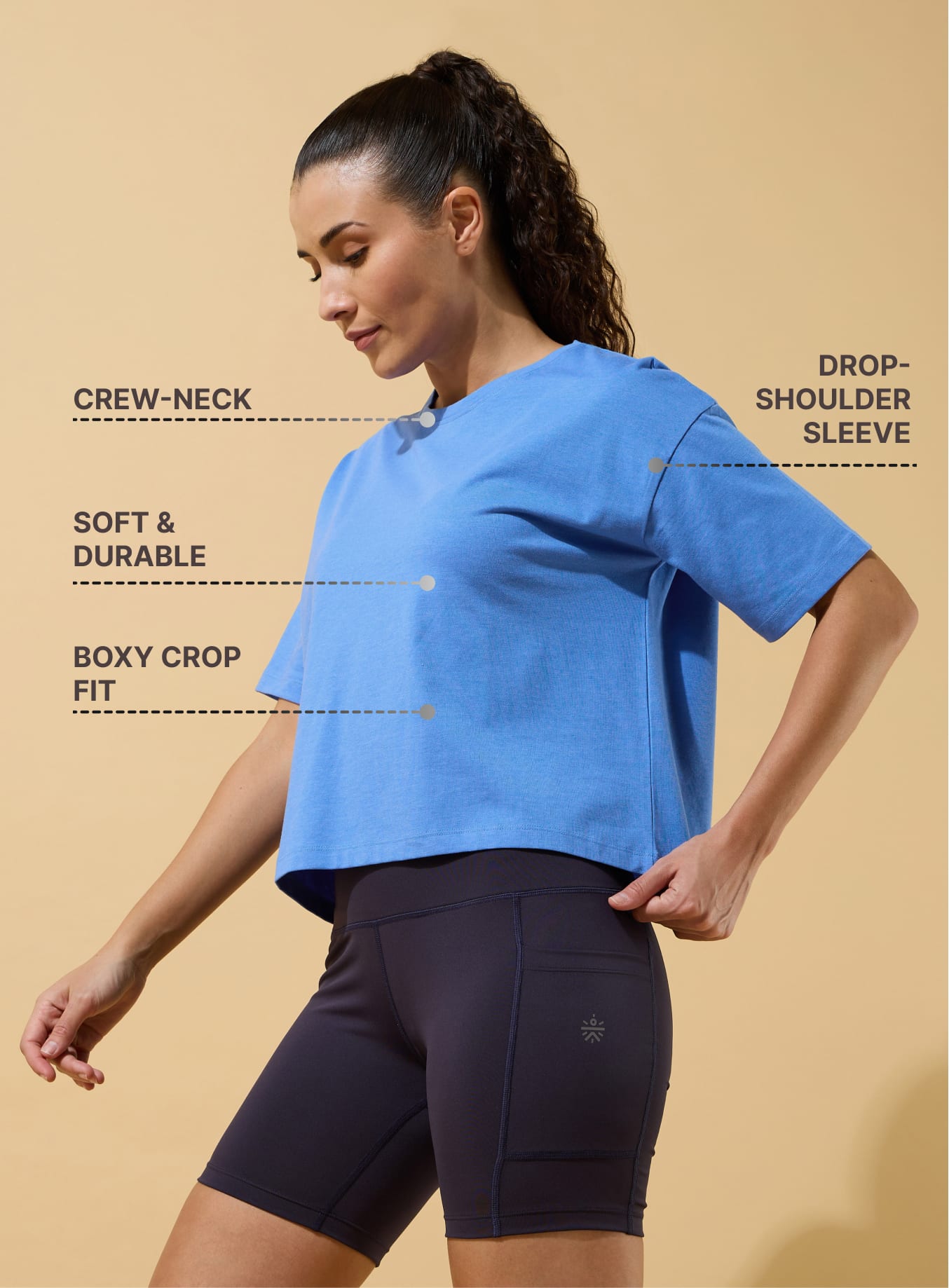 Sporty Chic Boxy Crop T-shirt