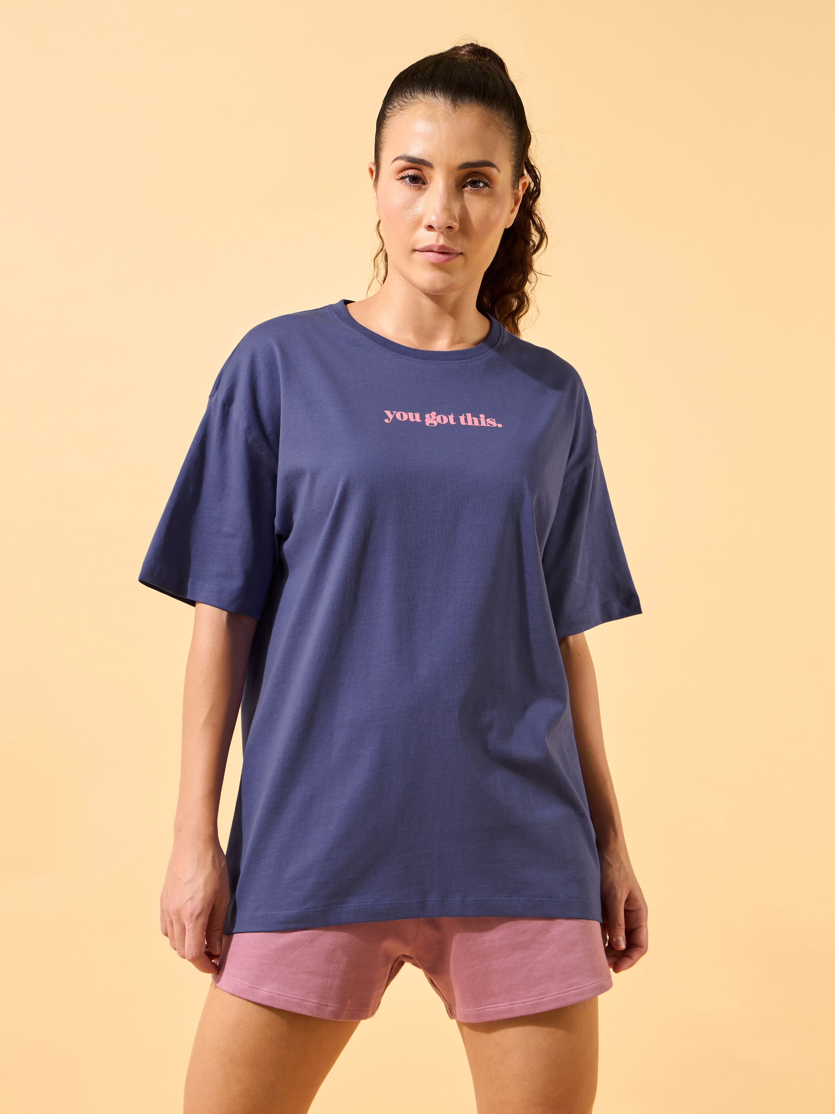 You Got This Puff Print Oversized T-shirt