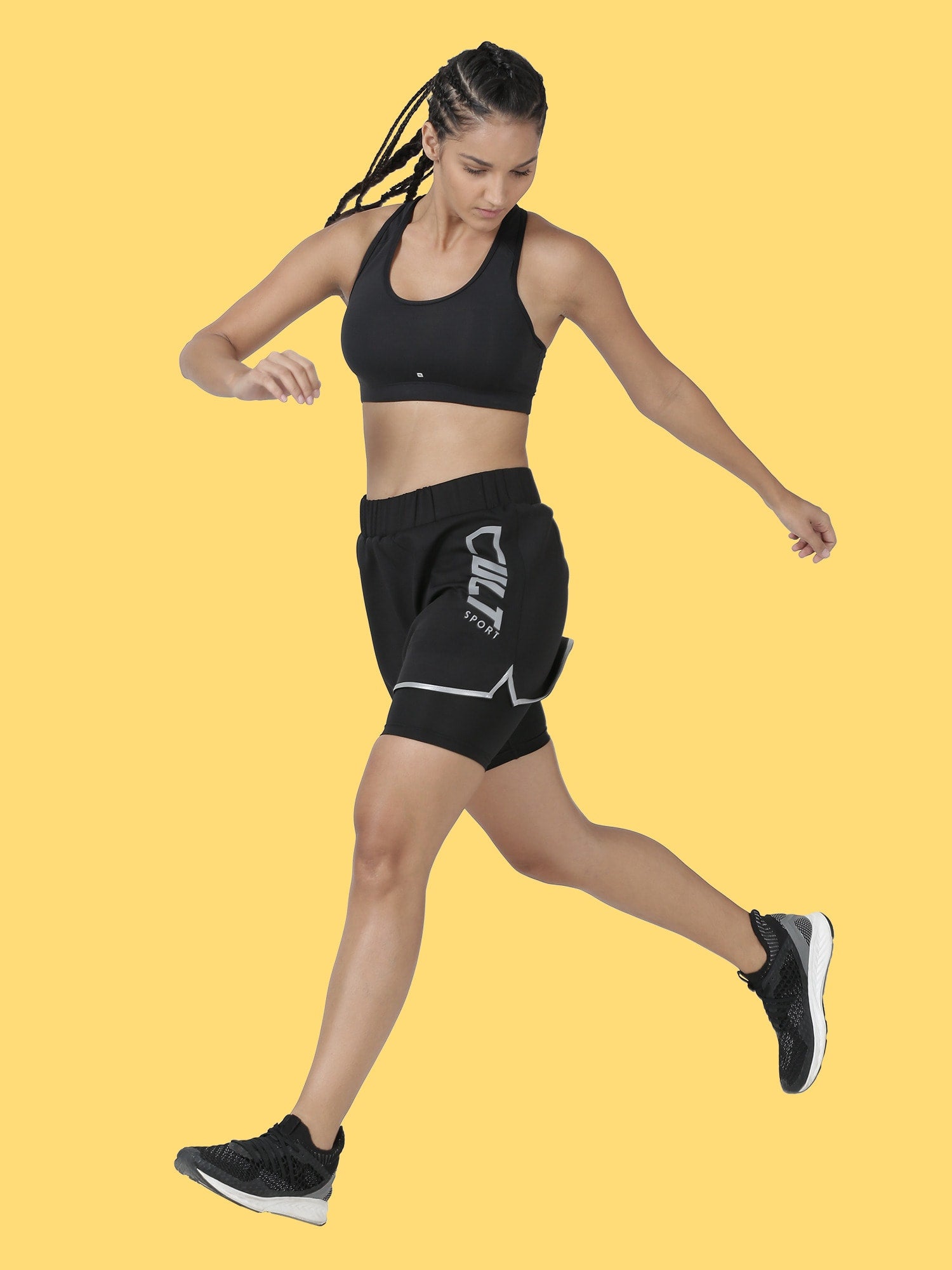 Blakout Jump Black Running Skort