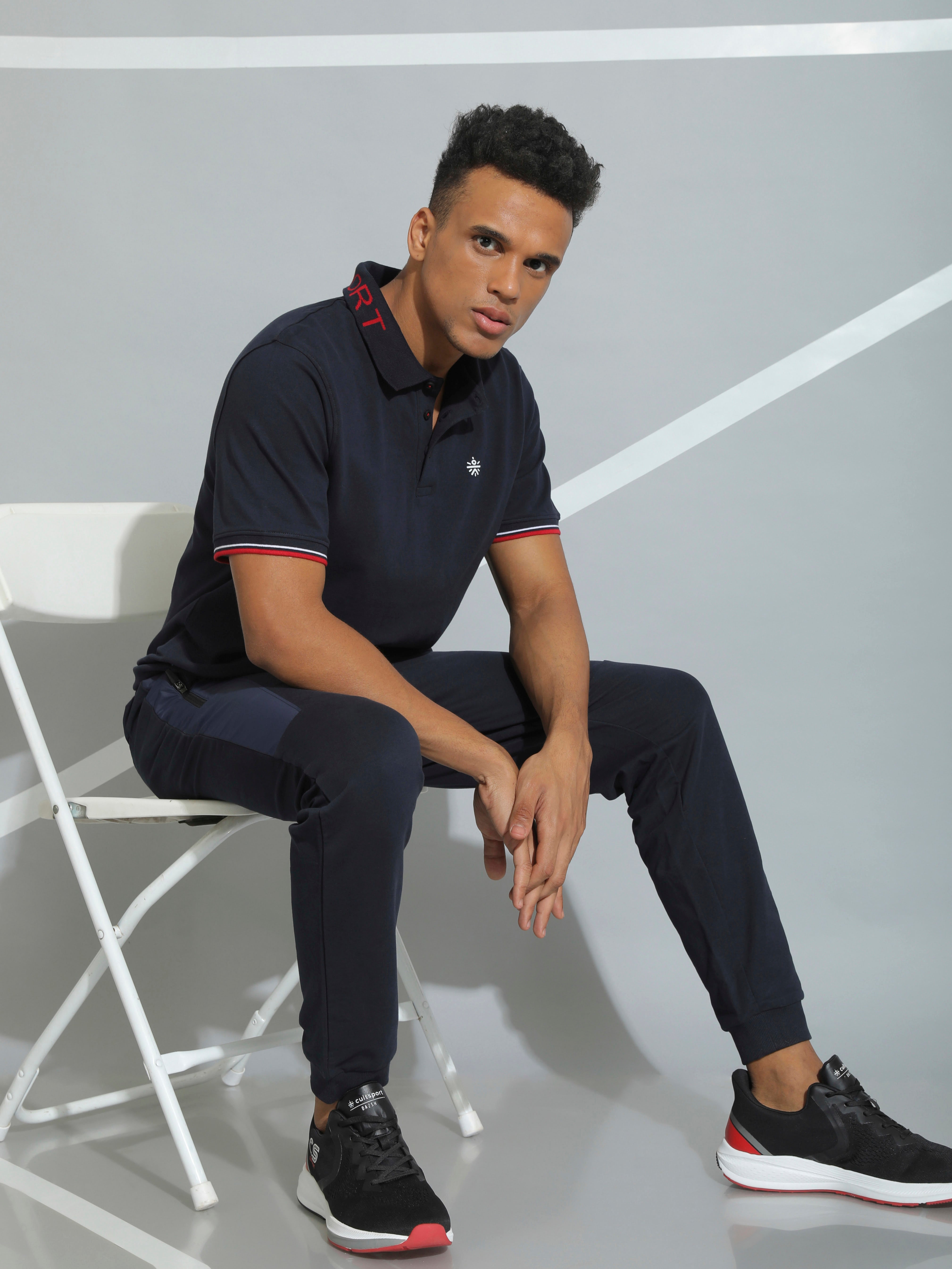 Solid Active Polo T-shirt