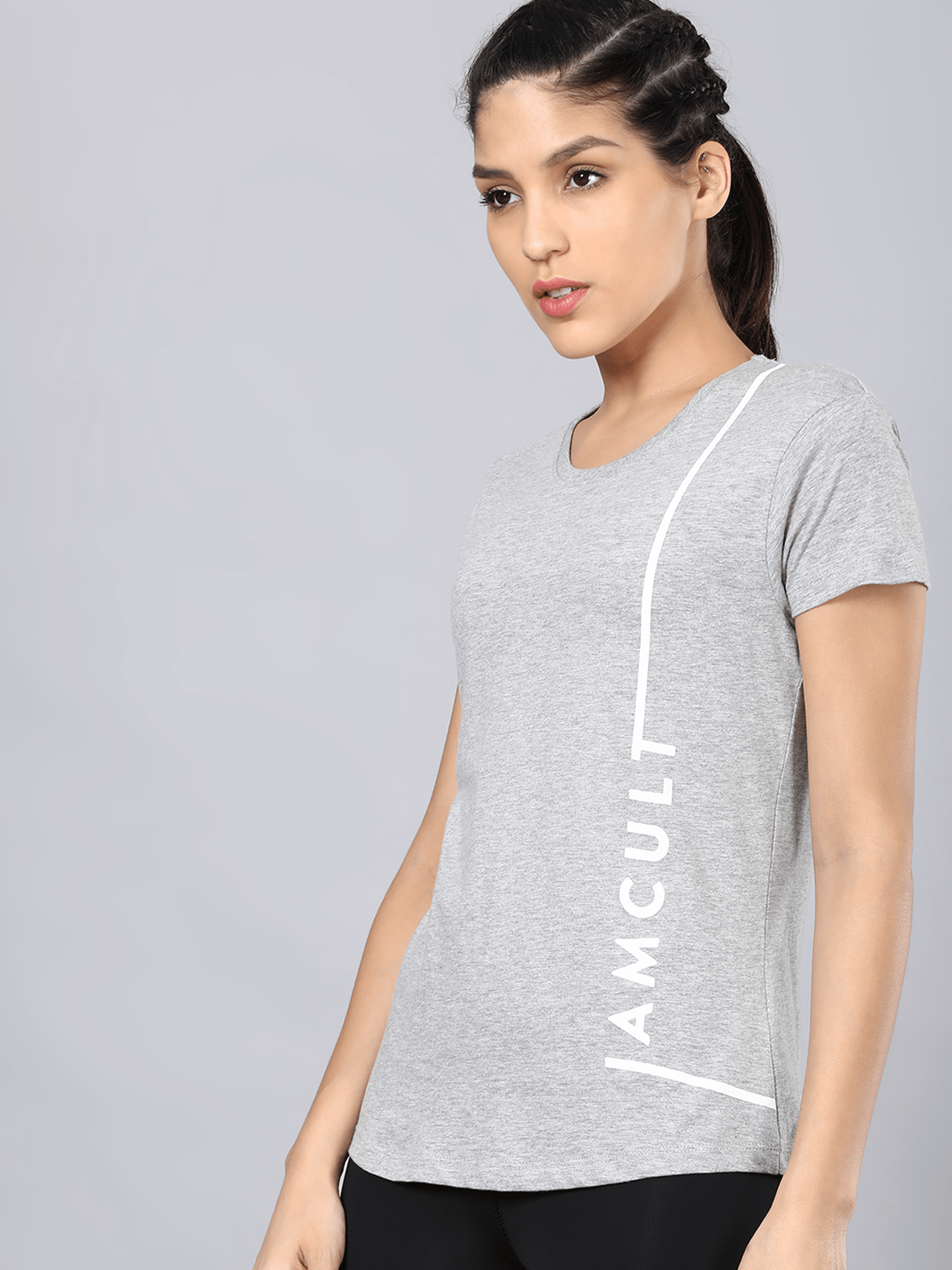 Vital Bolt Light Grey Workout Tee