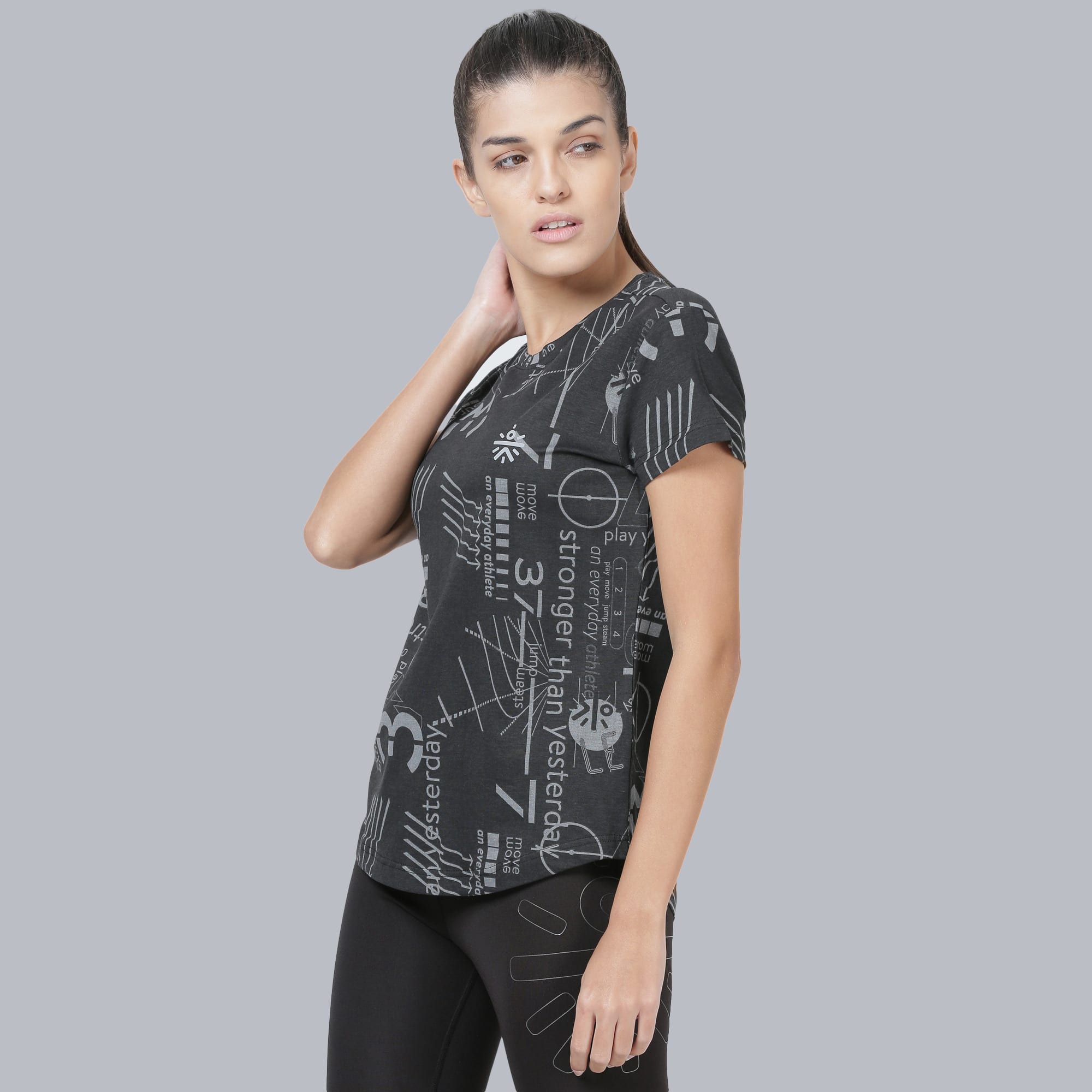 Code Hiero Grey Casual Tee