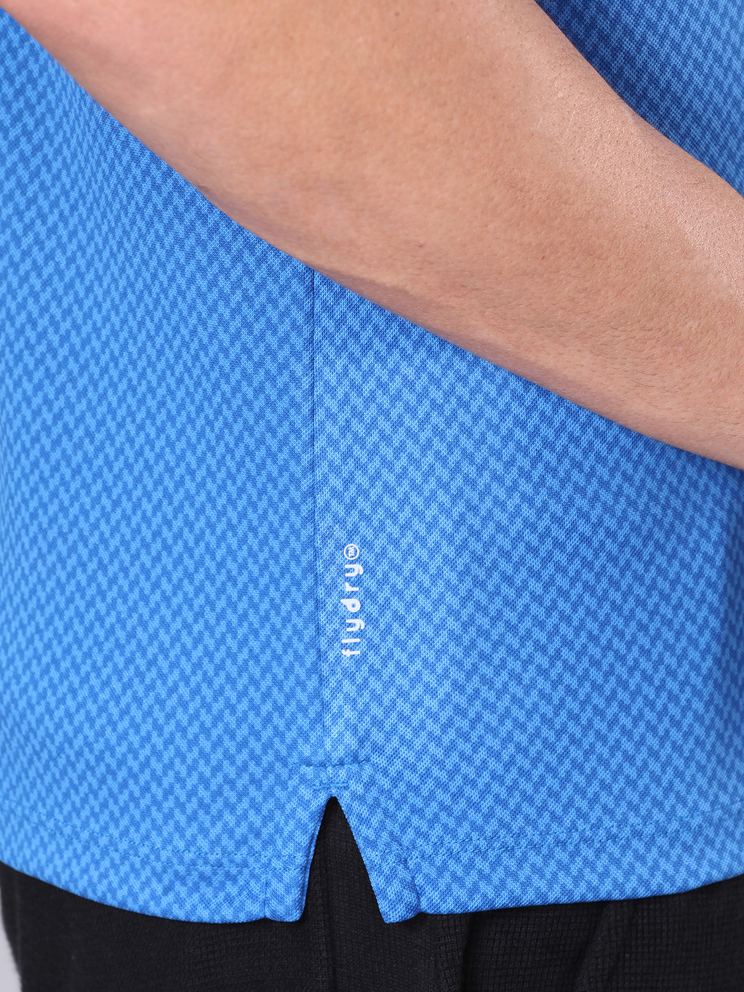 Signature Micro Prints Blue Polo