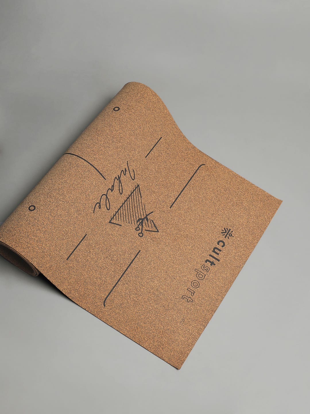 2 in 1 Workout/Yoga Cork (Eco Friendly) Mat (3mm) With Stance Marking