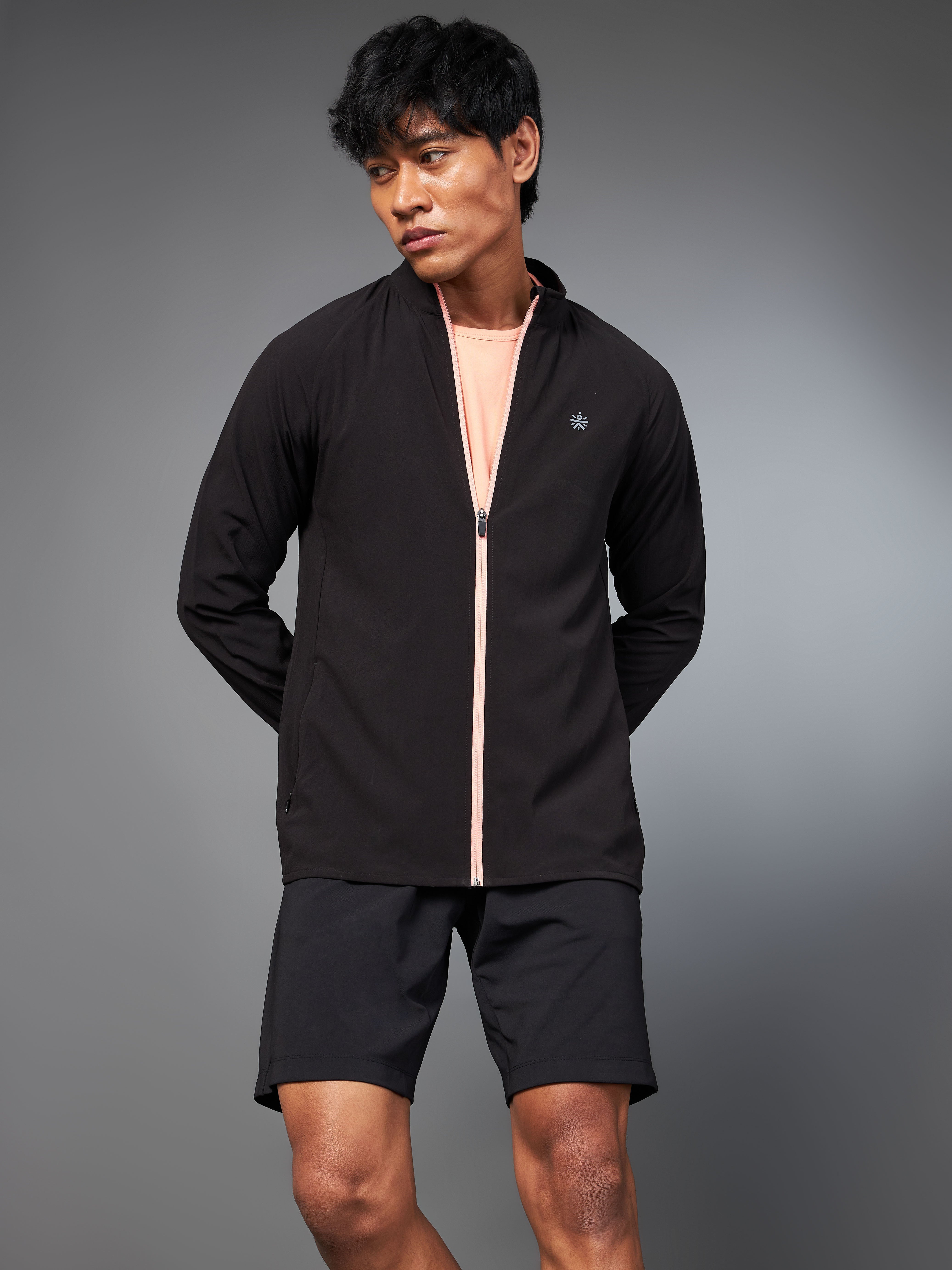 Black Long distance Running Jacket