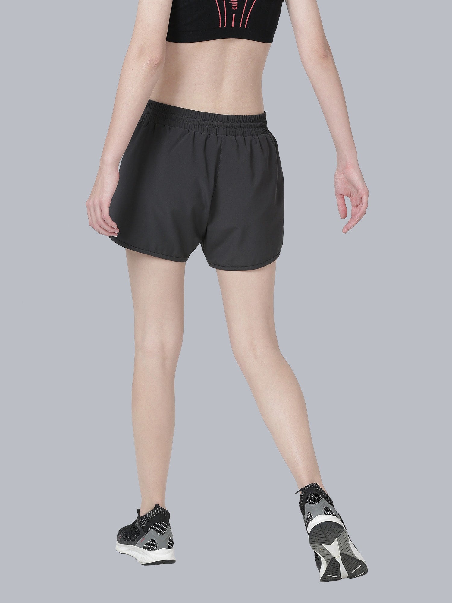 Blakout Finish Grey Running Shorts