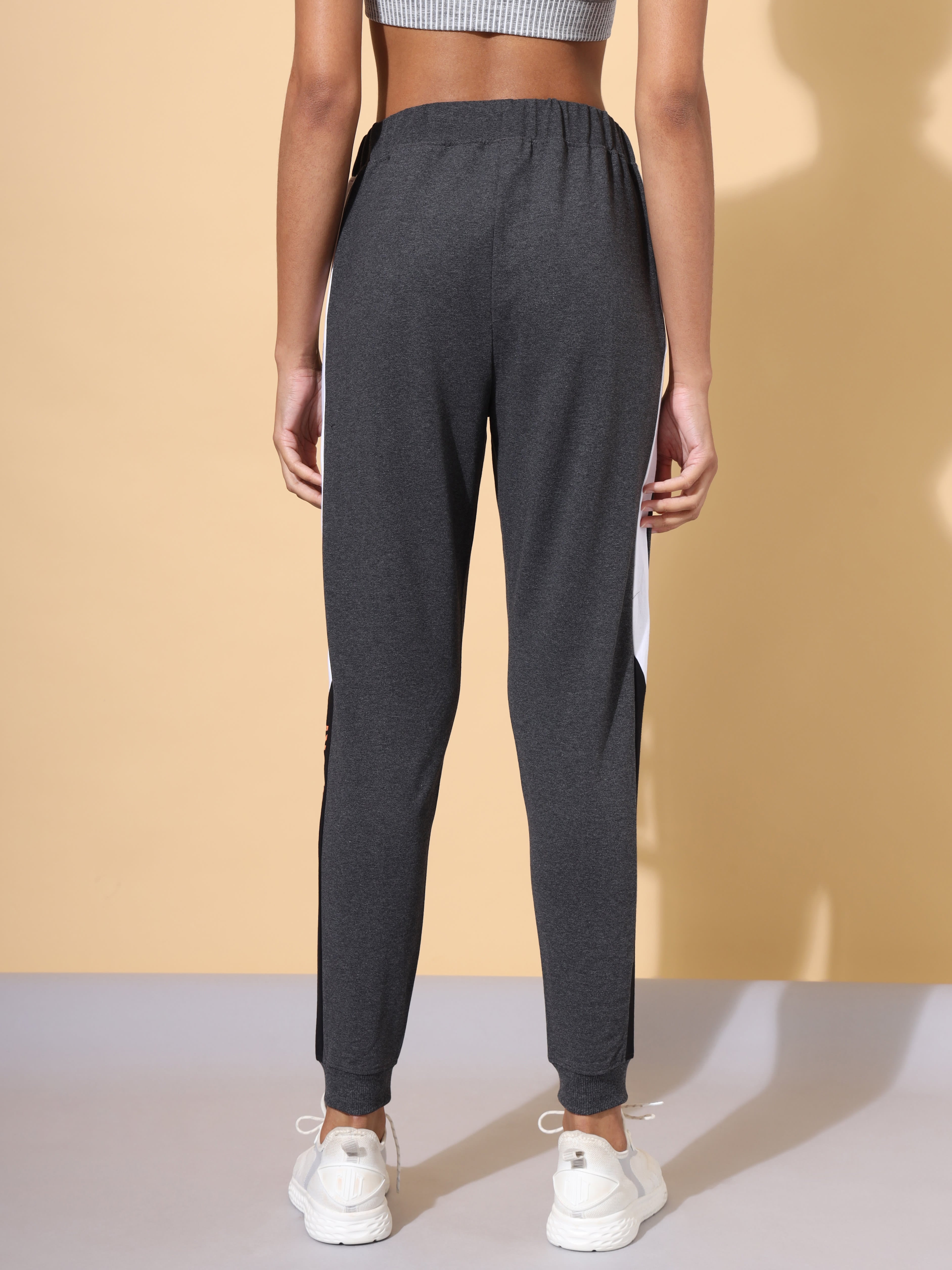 Women Dark Grey Vitals Solid Running Joggers