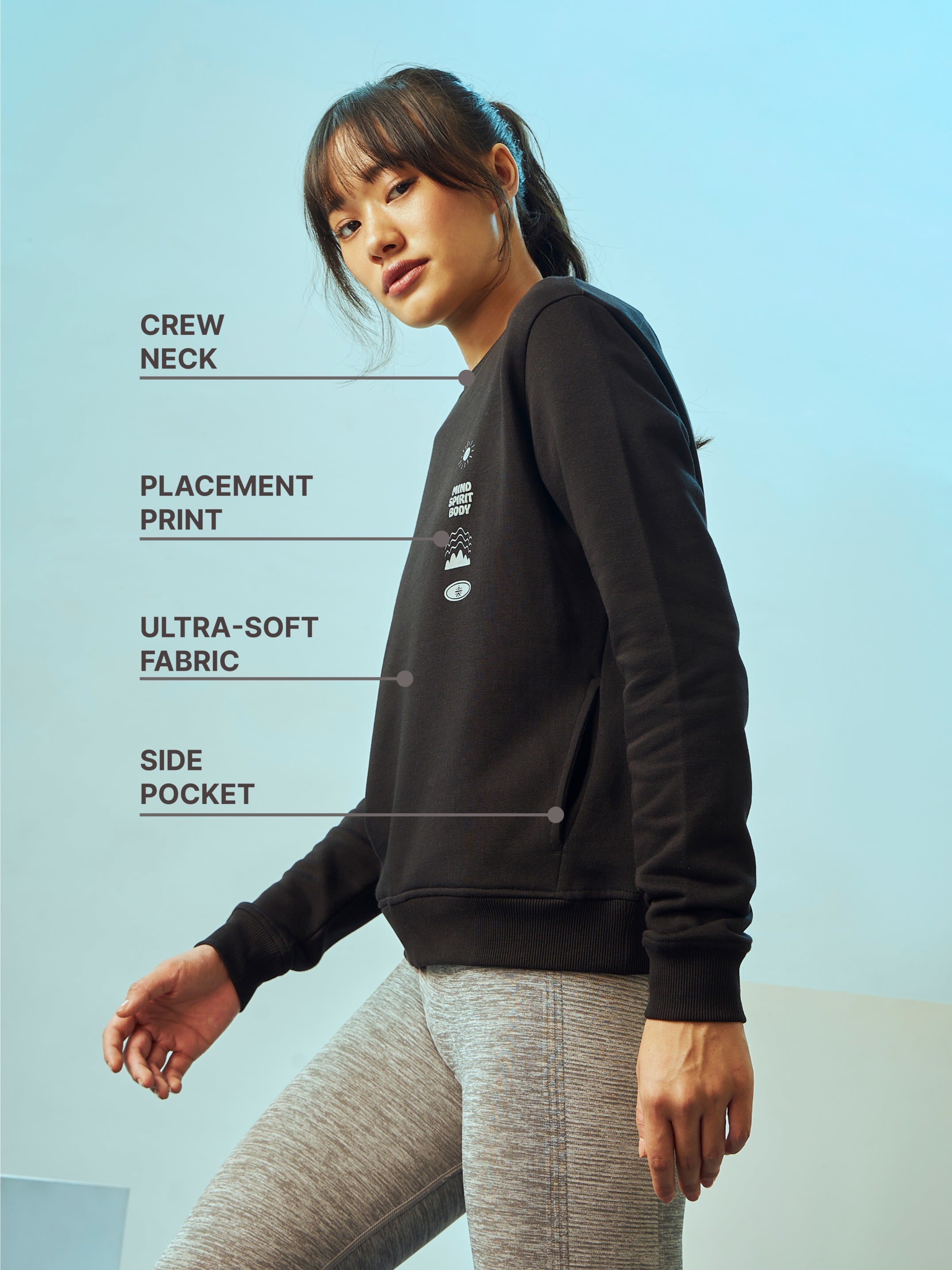 Sweatshirt with Kangaroo Pocket