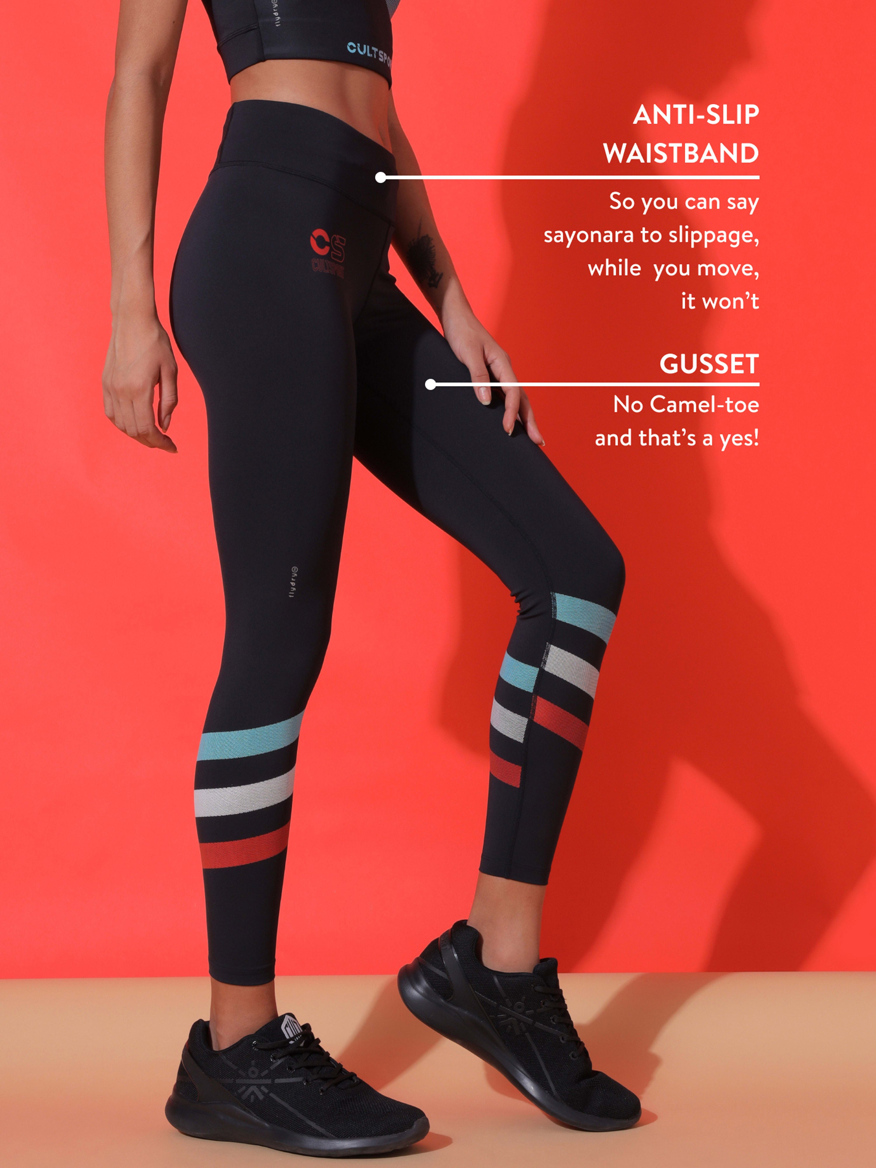 AbsoluteFit Striped High Waist Tights