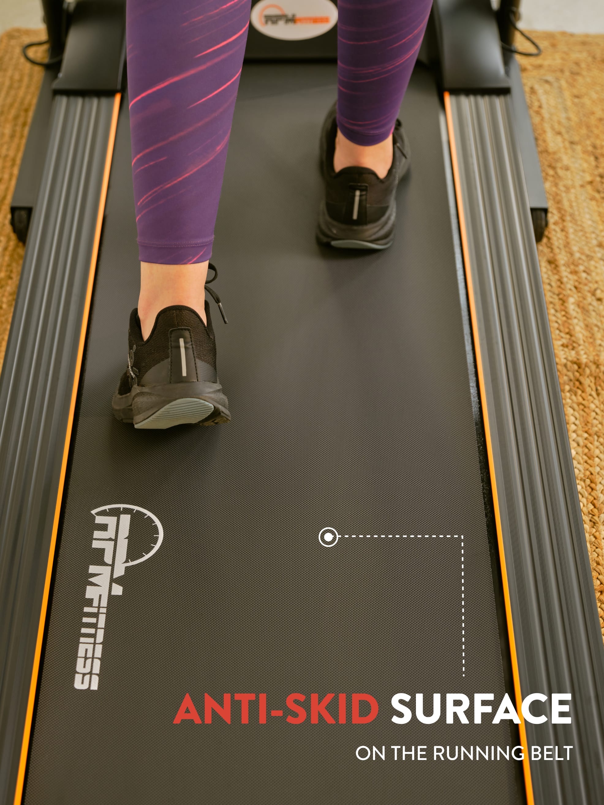 RPM717 2HP Powerful Brushless Motor Treadmill with Max Weight-100kg | Max speed-14kmph (with 6 Months extended warranty)