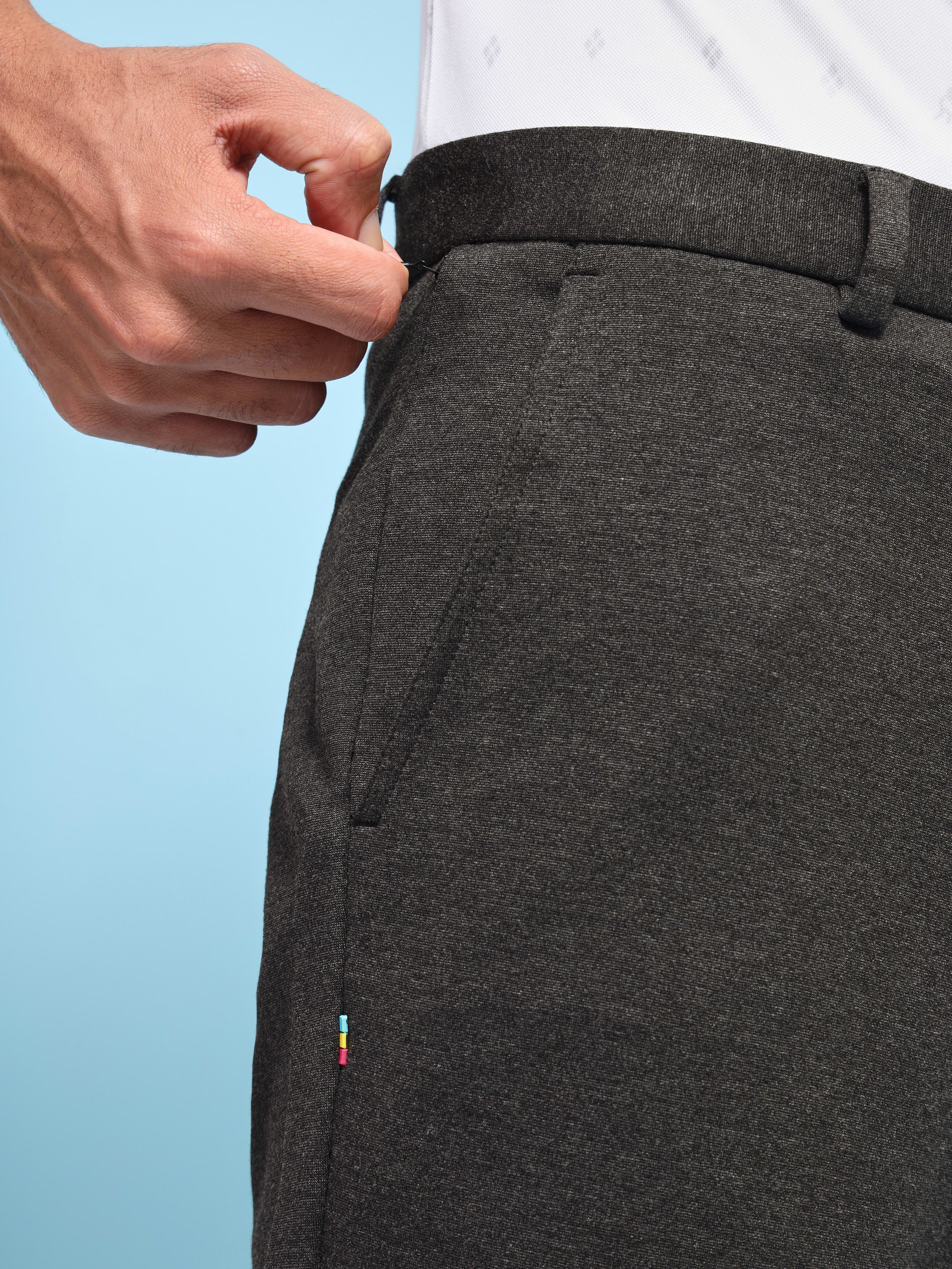 Textured 4 Way Stretch Pants with Reflective Detail