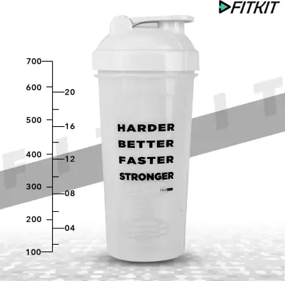 Fitkit FK67.60.003-01 Classic 700 ml Shaker (Pack of 1, White)