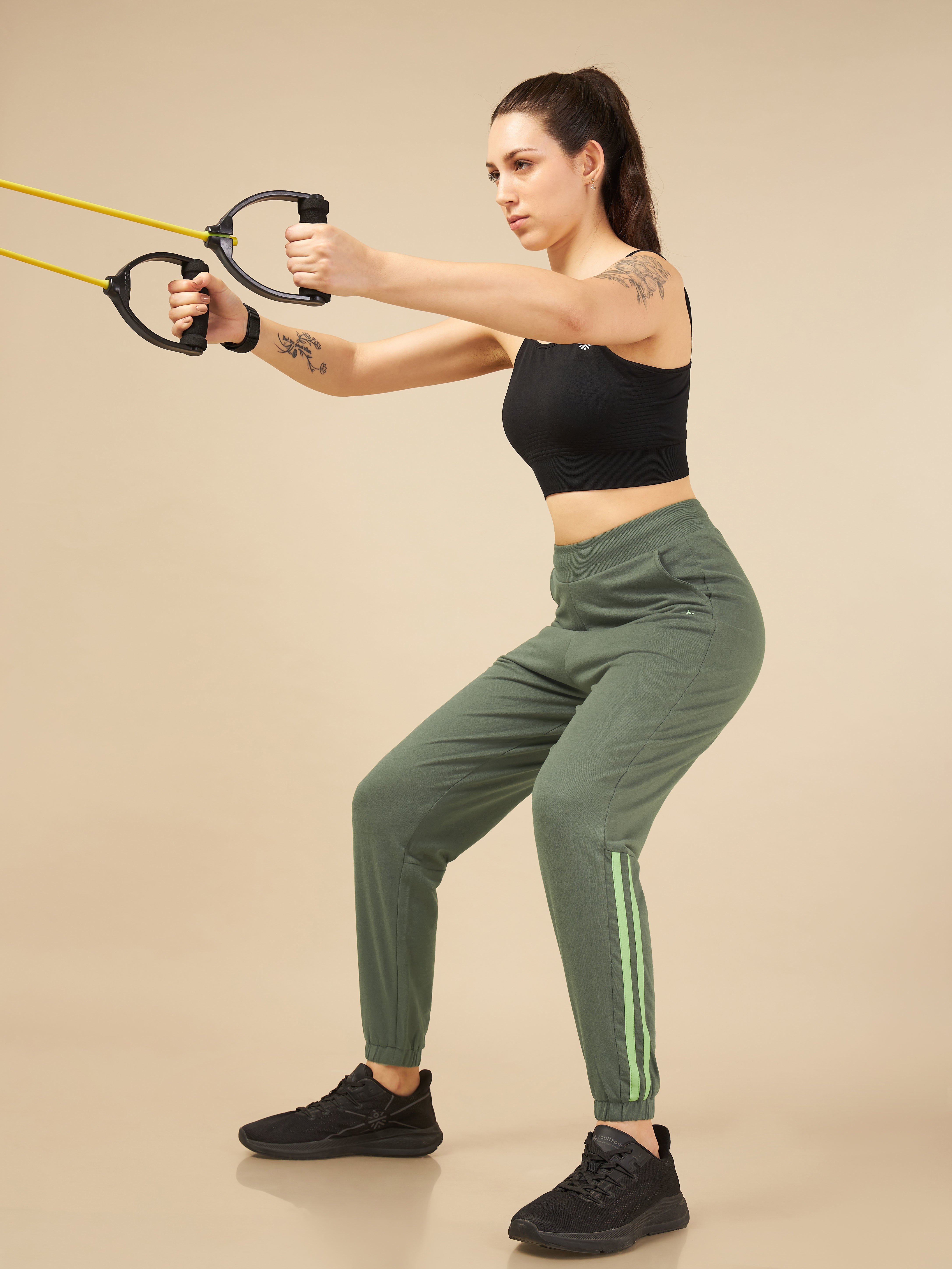 Olive Power Flex Joggers for Women
