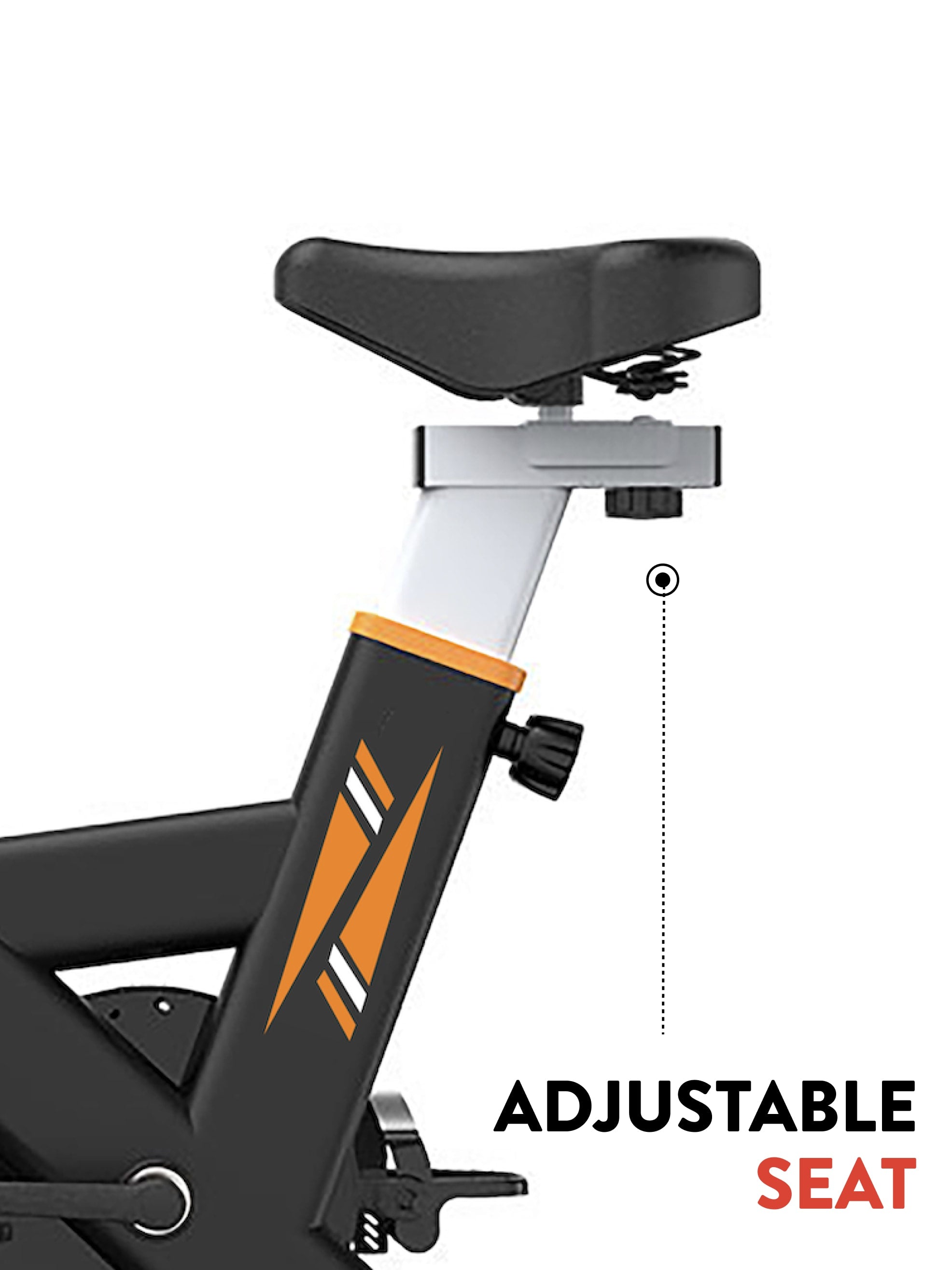 FK2000 Spin Bike Flywheel- 6kg, Max weight- 120 kg, Resistance Mechanism - Friction, Orange (with 6 months extended warranty)