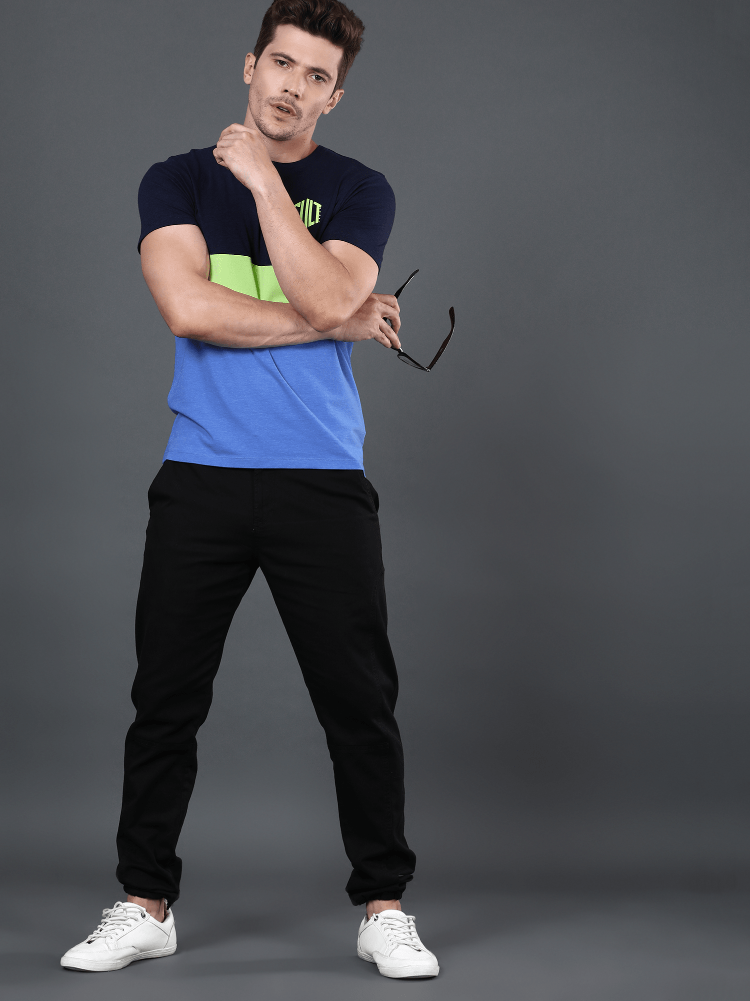 Bamboo Snug Navy Lime Casual Tee