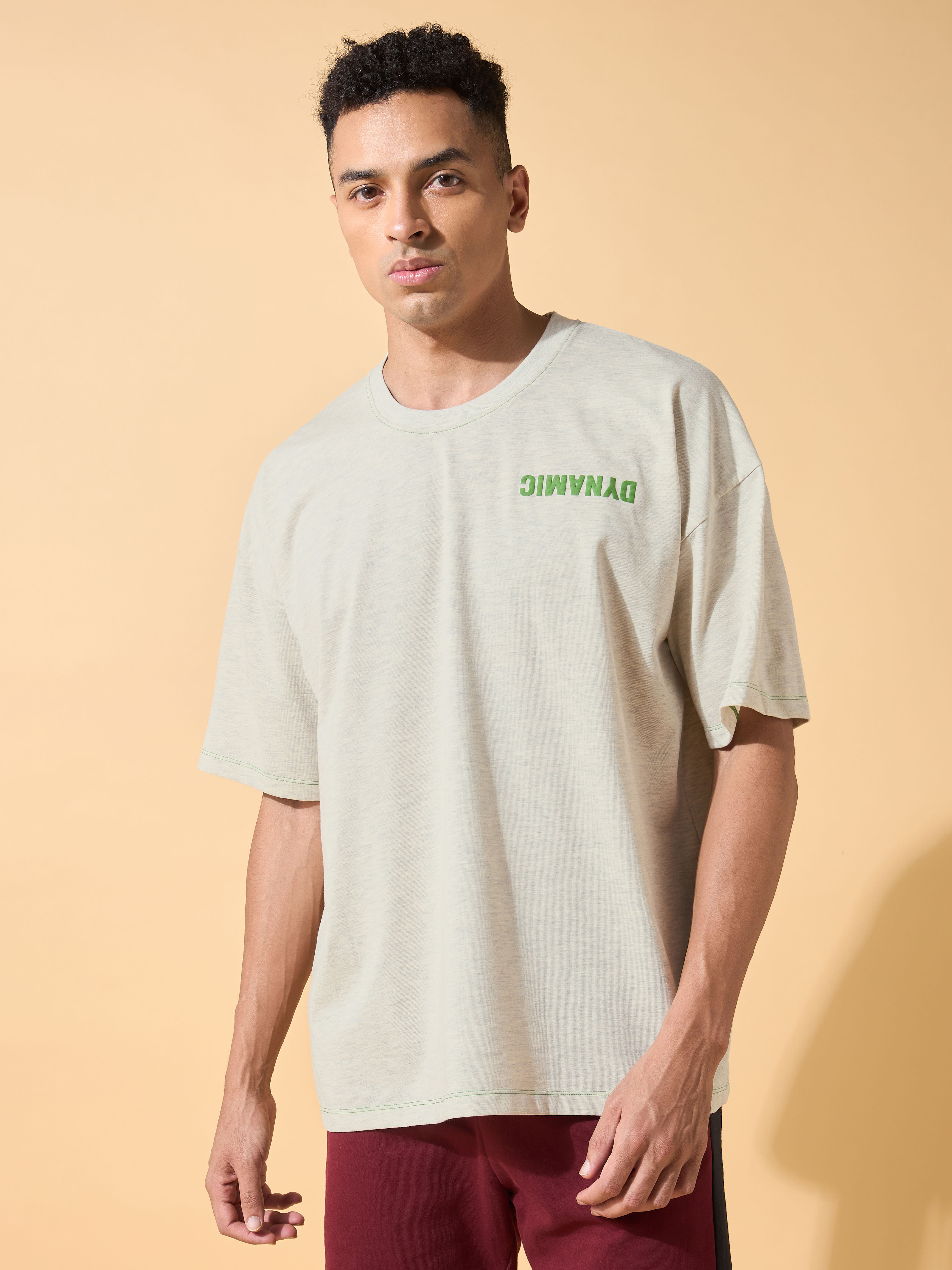 Dynamic Reverse Print Oversized T-shirt