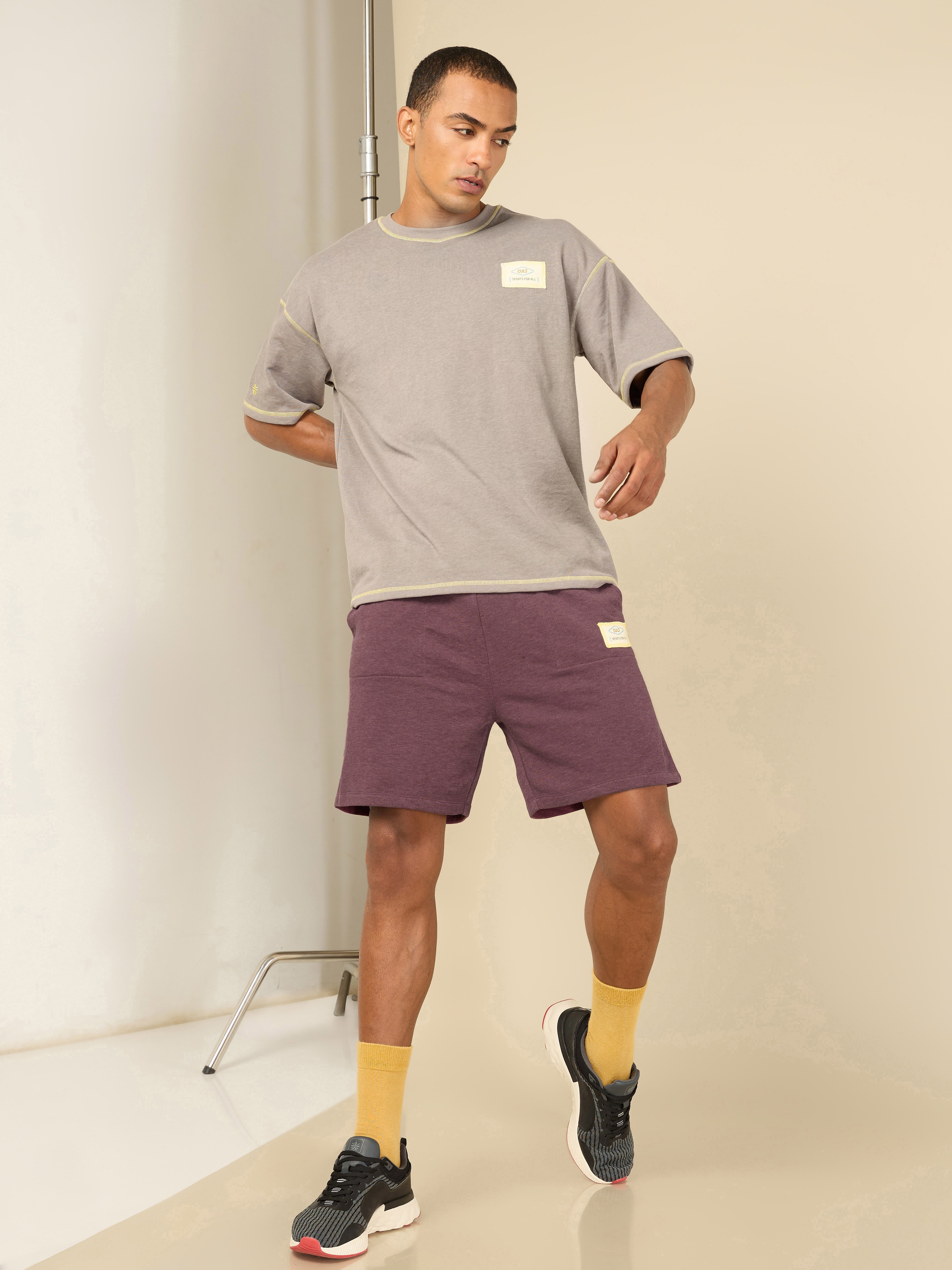 Men Maroon Cult Club Shorts
