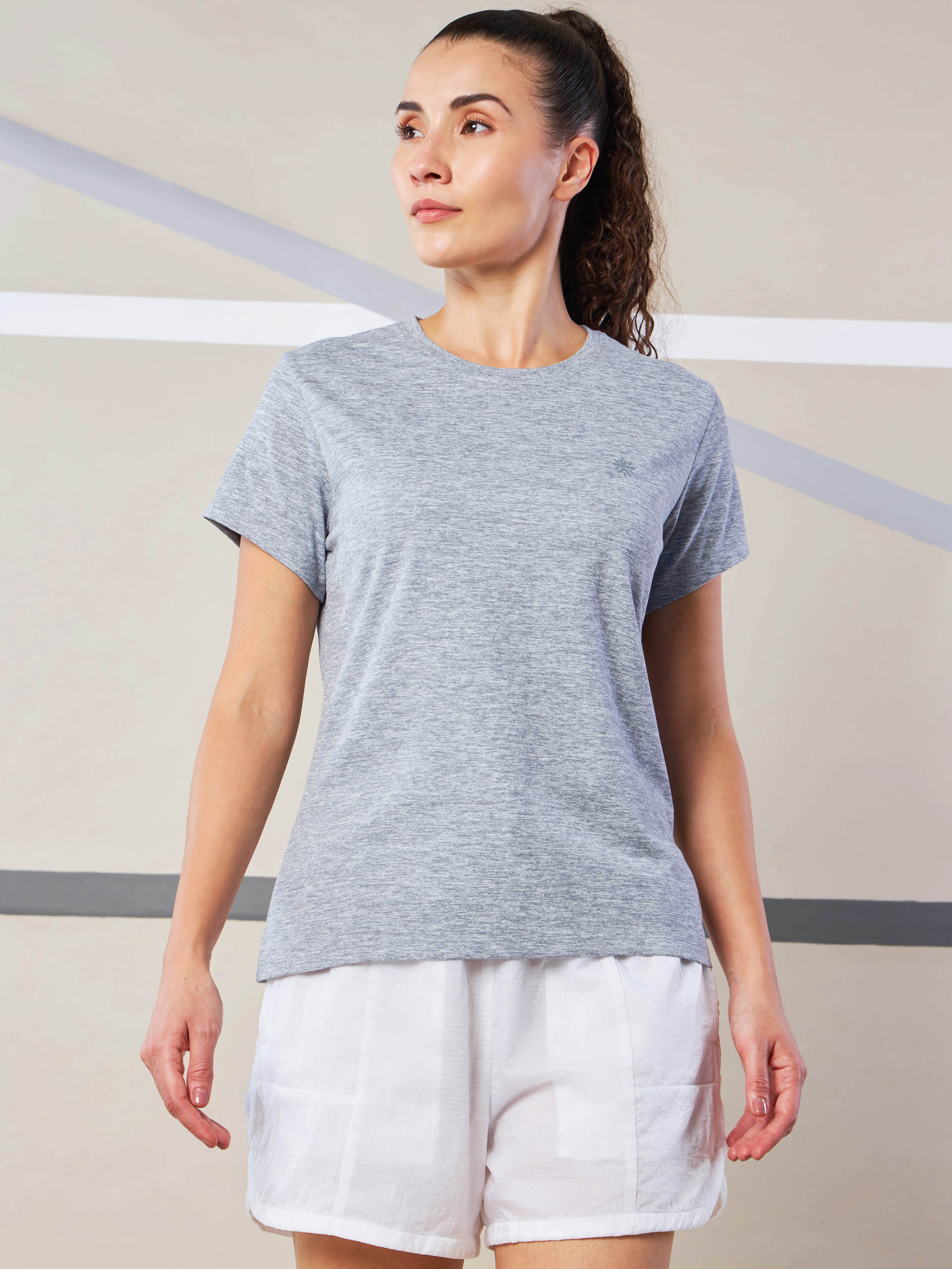 Women's Train All Day Grey Comfortech T-shirt