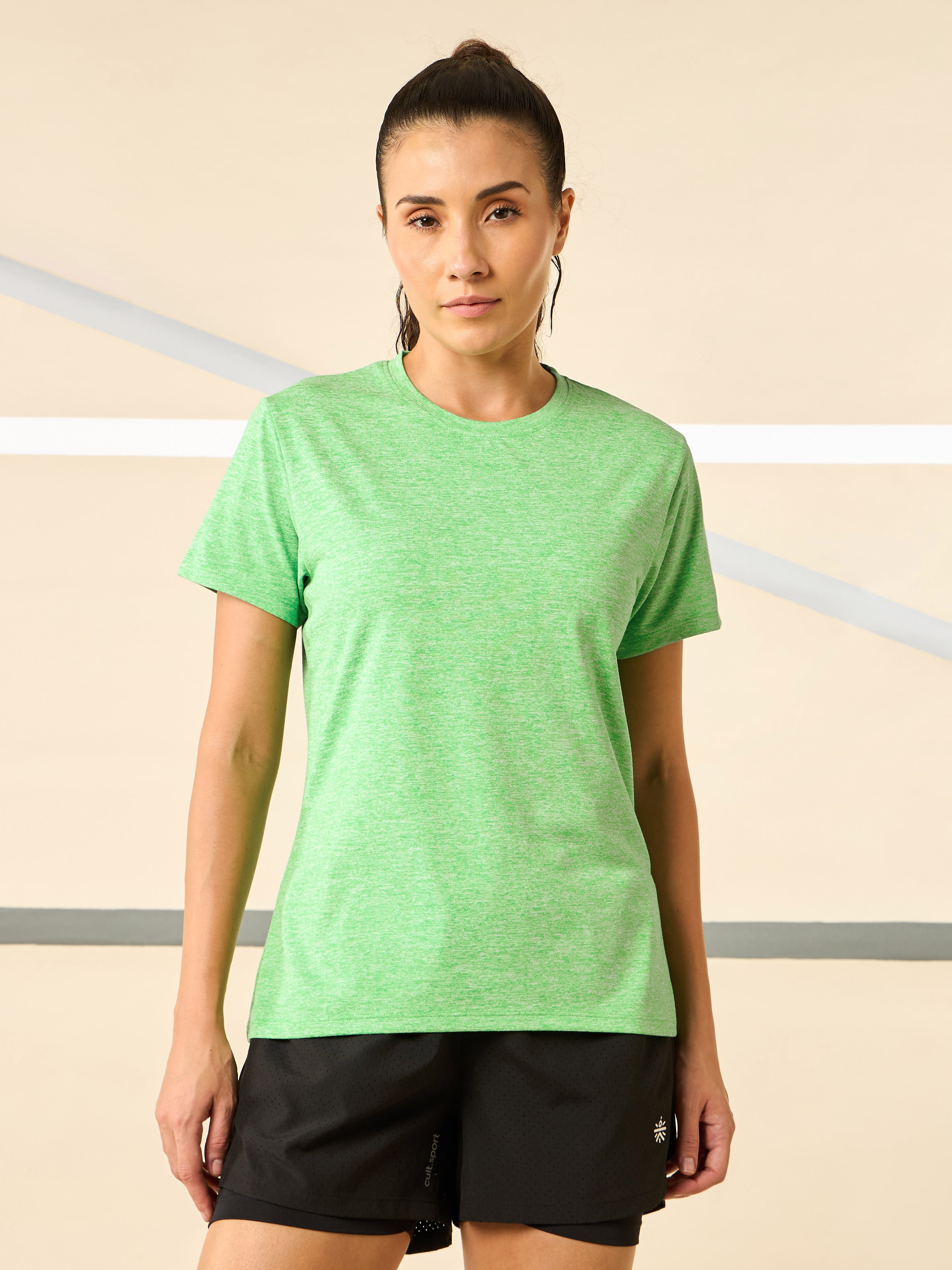 Women's All Day Workout Green Comfortech T-shirt